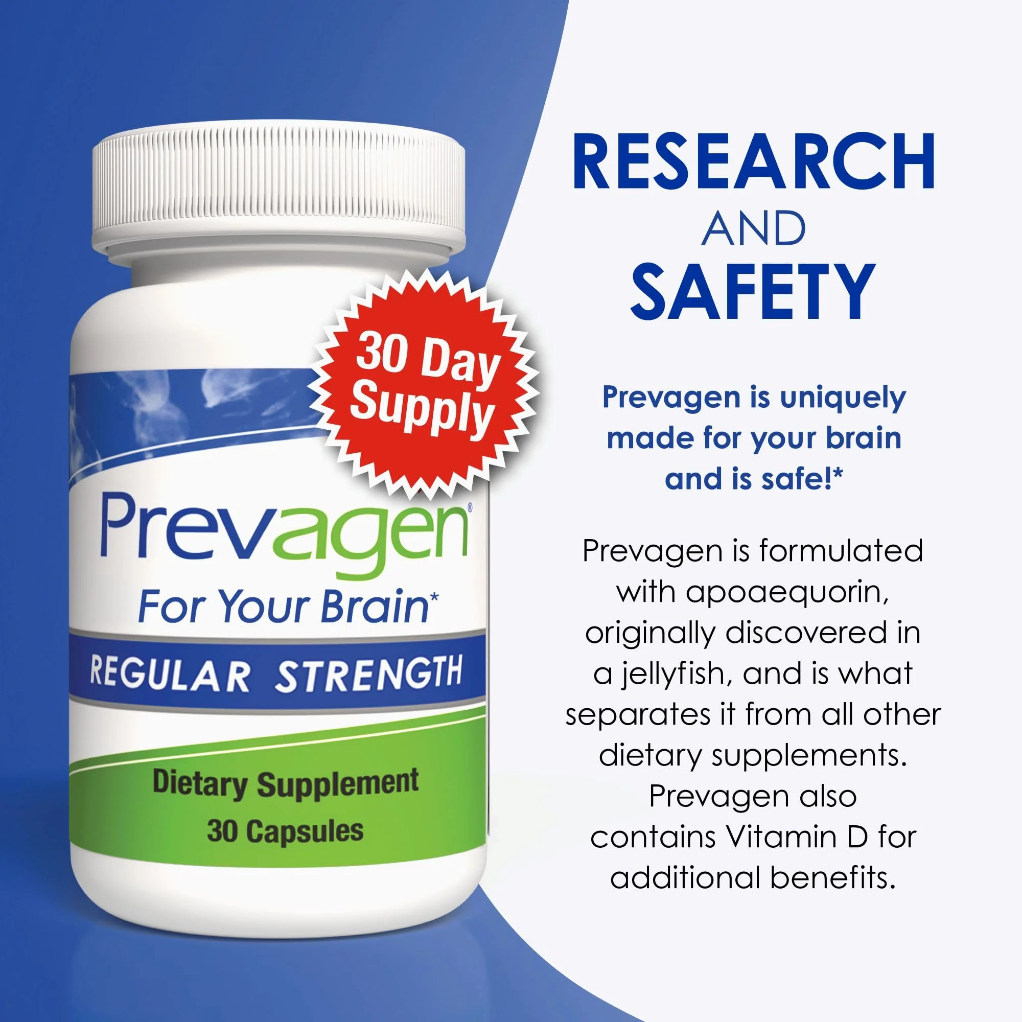 Prevagen Regular Strength - 30 Capsules (2 Pack) | Formulated for Your Brain | 10mg of Apoaequorin Plus Vitamin D3 - Image 6