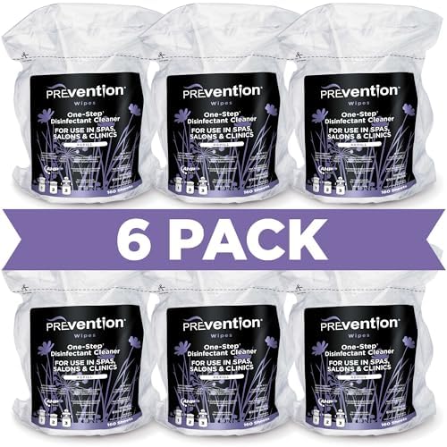 Prevention All Purpose Disinfecting Wipes – Cleaning Wipes Canister, Bulk Cleaner Towelettes for Salons, Spas, Clinics, Studios – Hospital Grade Surface Sanitizing – 160 Count per Refill Bag (6 Pack) - Image 2
