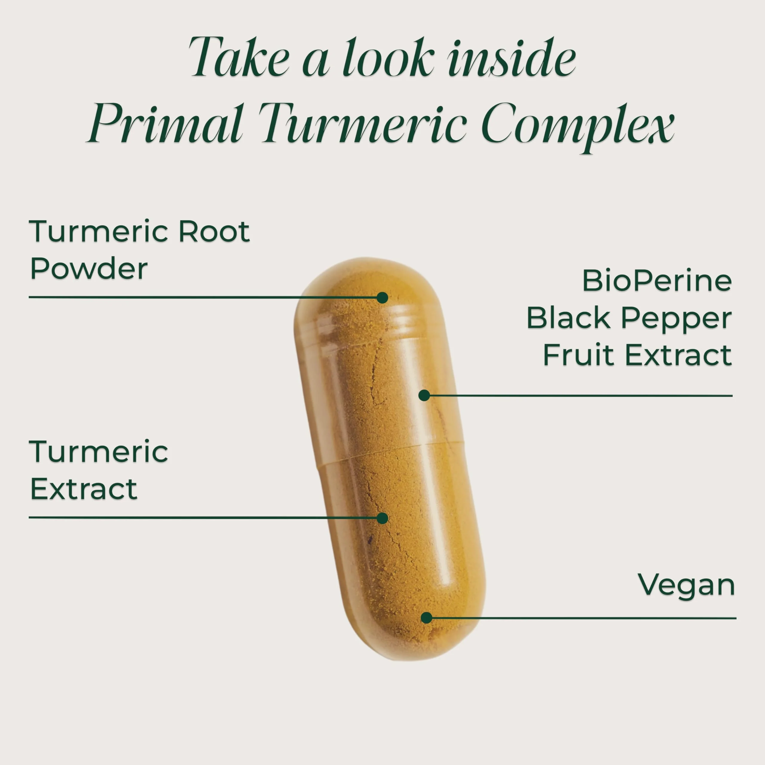 Primal Harvest 1 Pack, Primal Turmeric Complex w/Black Pepper Extract, Joint and Mobility Support Turmeric Supplement for Women & Men, 60 Capsules - Image 6