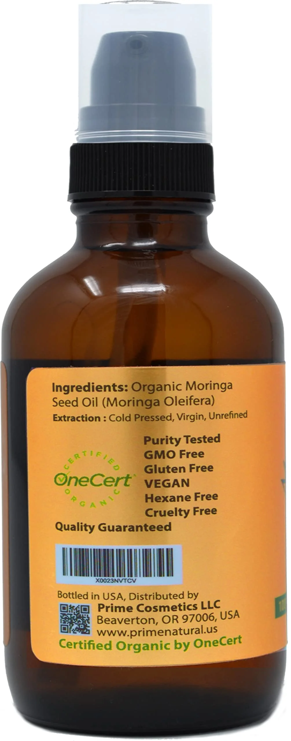 PRIME NATURAL Organic Moringa Oil USDA Certified, 100% Pure, Cold Pressed, Virgin, Unrefined Oil (4oz /120ml) - Joints, Skin, Face, Body & Hair - Vegan - Food Grade - Natural Moisturizer - Image 4