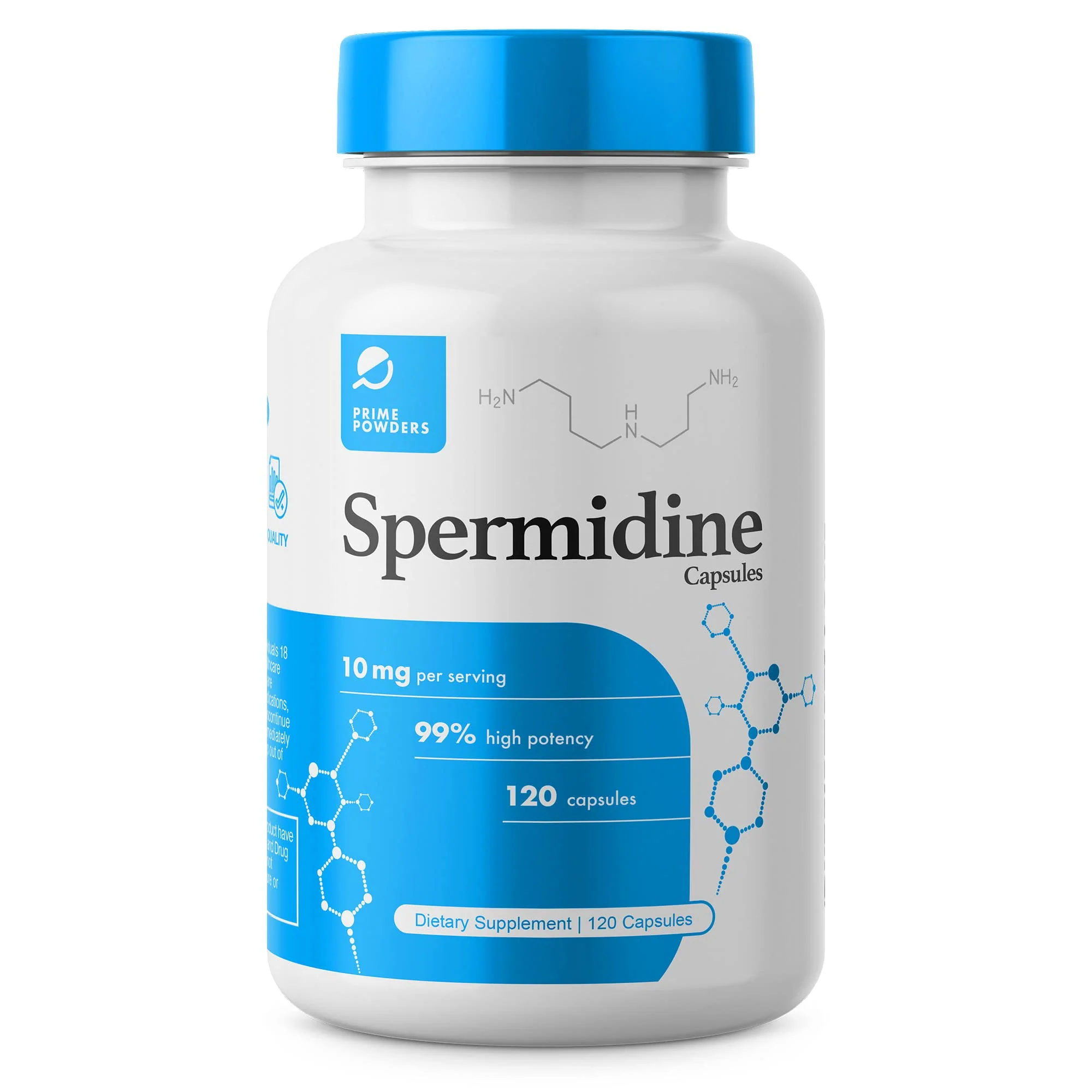 Prime Powders Spermidine Capsules Gluten Free 99% Concentration 100x More Potent Than Wheat Germ Extract for Anti-Aging DNA Telomere Support - Image 2