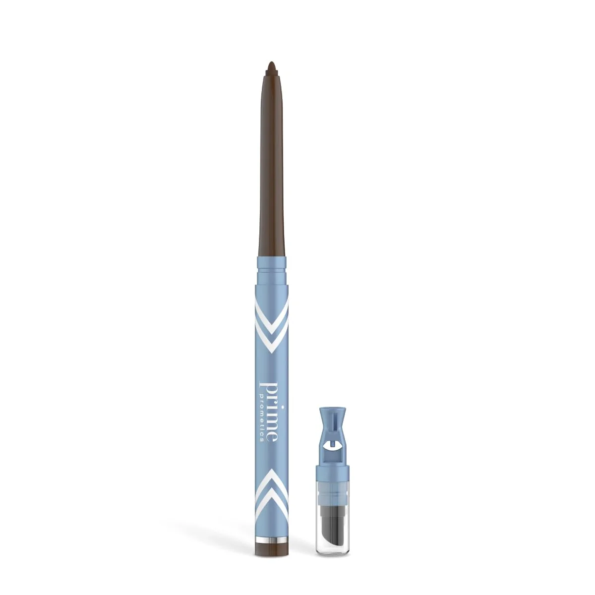 PRIME PROMETICS PrimeEyes Glide Eyeliner for Mature Women – Water-Resistant, Long-Stay and Mess-Proof – Gel Cream Texture, Discreet Sharpener and Effective Smudger (Wood (brown)) - Image 2