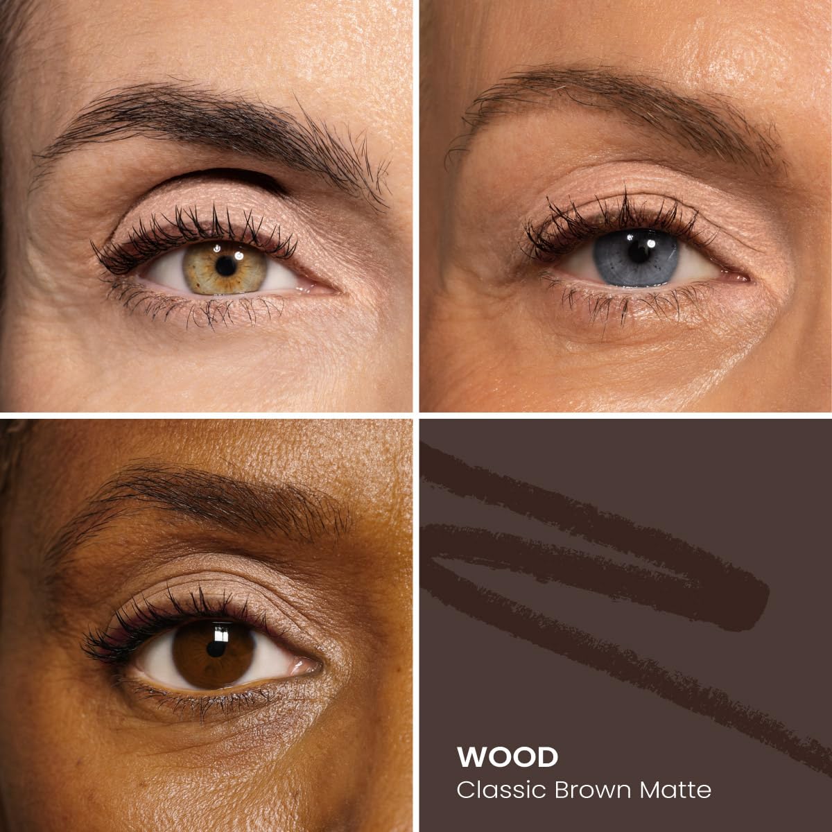 PRIME PROMETICS PrimeEyes Glide Eyeliner for Mature Women – Water-Resistant, Long-Stay and Mess-Proof – Gel Cream Texture, Discreet Sharpener and Effective Smudger (Wood (brown)) - Image 3