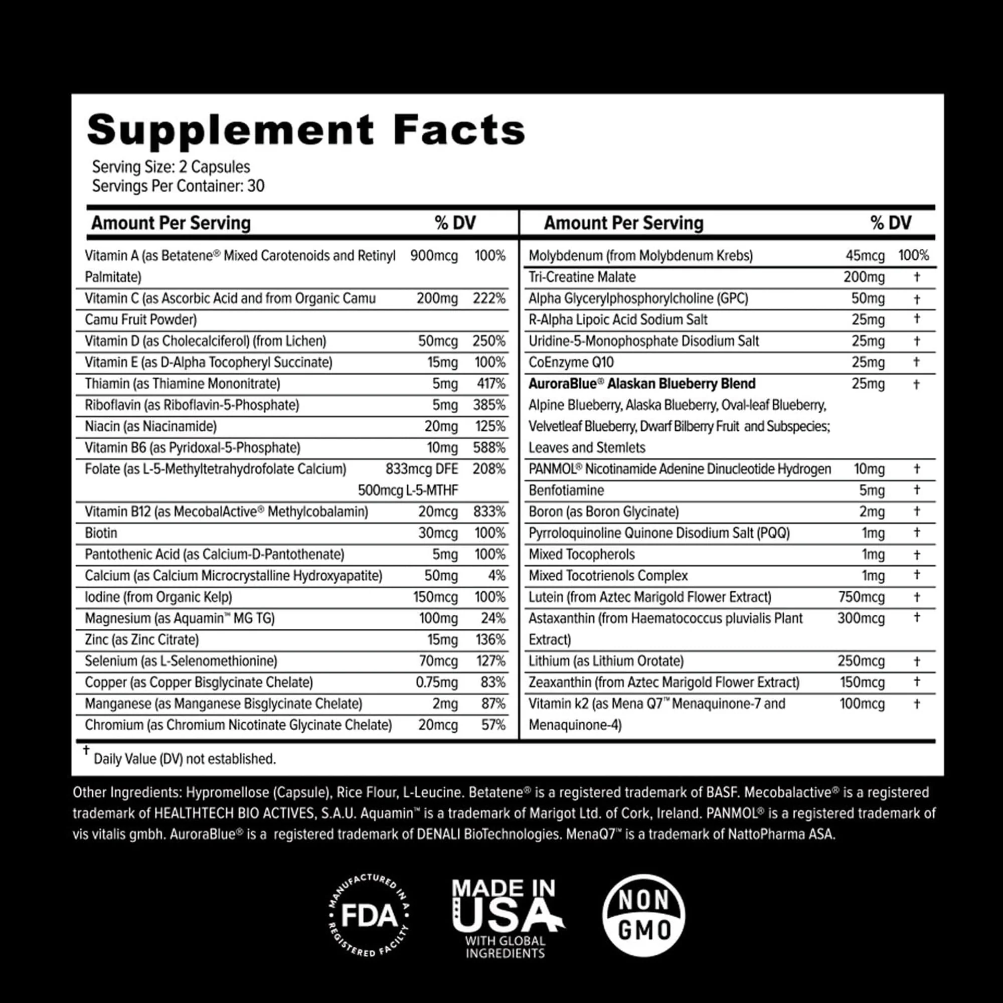 Primitive Scientific Whole Food Daily Essential Multivitamins for Adults and Seniors - 2X a Day - Vitamin A, C, D, E, B12 and Minerals - Natural and Holistic Support (60 Capsules)