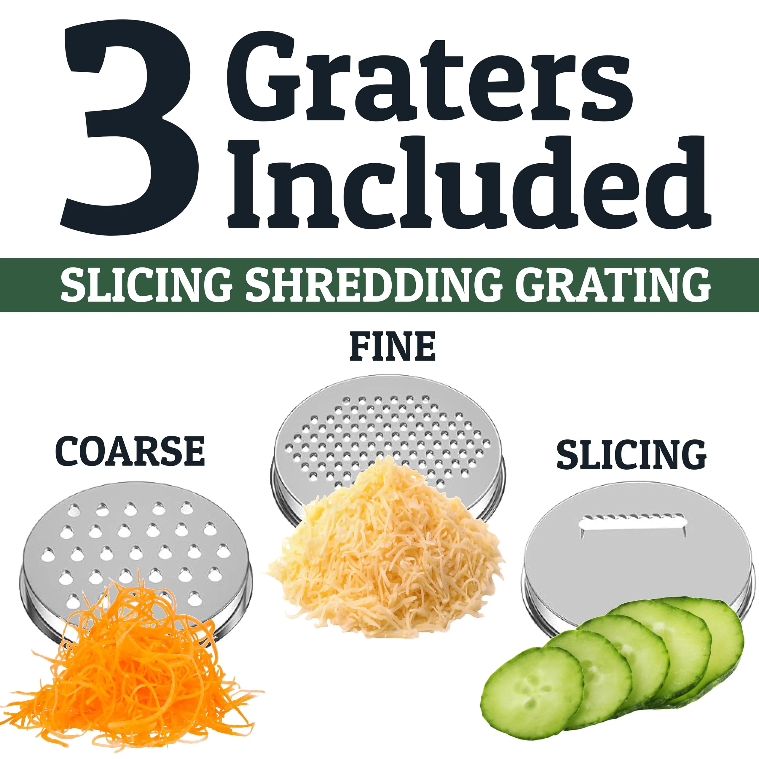 Priority Chef Stainless Steel Mixing Bowls with Lids Set, 3 Grater Attachments, Airtight Lids, Non-Slip Silicone Base Mixing Bowl Set, Large Prep Metal Mixing Bowls for Kitchen, Green - Image 2