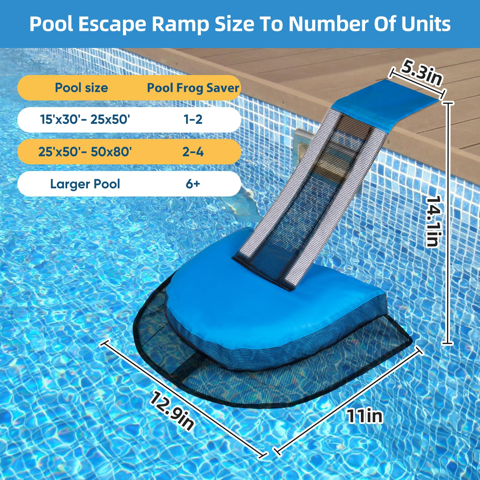 Pro Pool Animal Critter Escape Ramp 2Pcs Frog Saver Pads Ladder for Swimming Pools Lily Pad for Frogs Float Life Saving Wildlife Duck Duckling Creature Rescue Bridge Log Maintenance Kits Accessories - Image 6