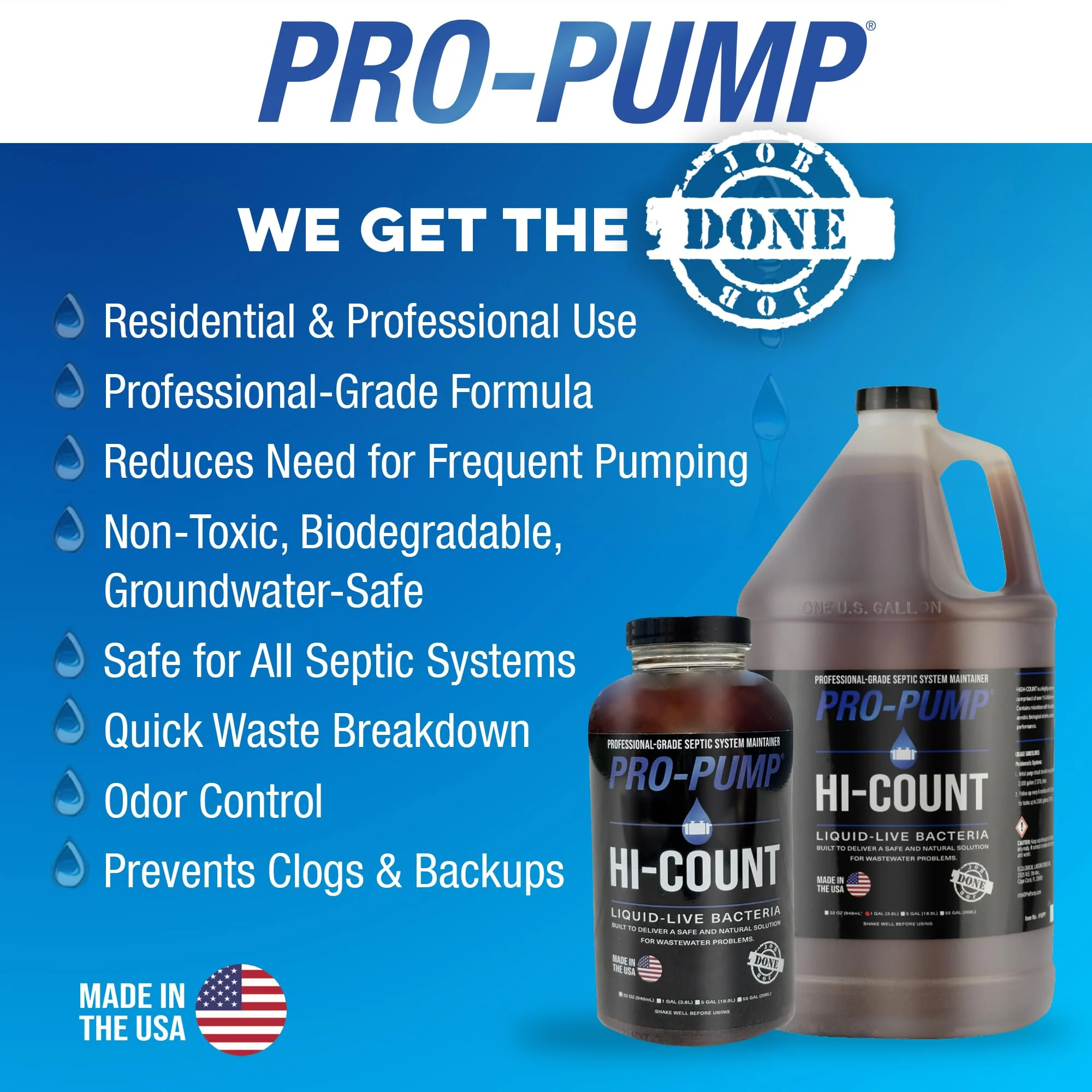 PRO-PUMP HI-COUNT Professional Grade Septic Tank Maintenance Liquid, 1 Gallon - Image 3