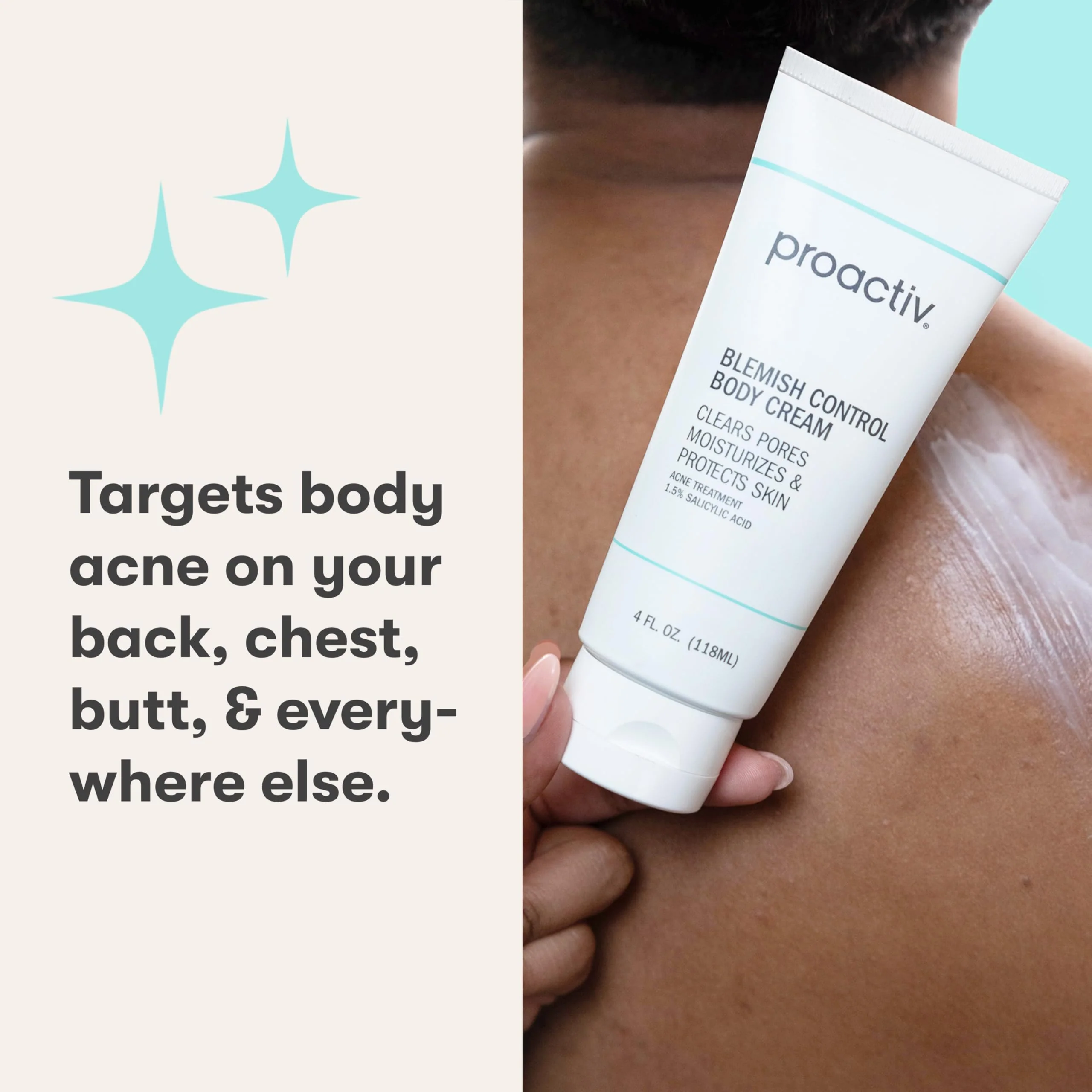 Proactiv Blemish Control Body Cream - Exfoliating Salicylic Acid Clears Breakouts. Formulated for Acne-prone Skin, 4 fl oz - Image 6