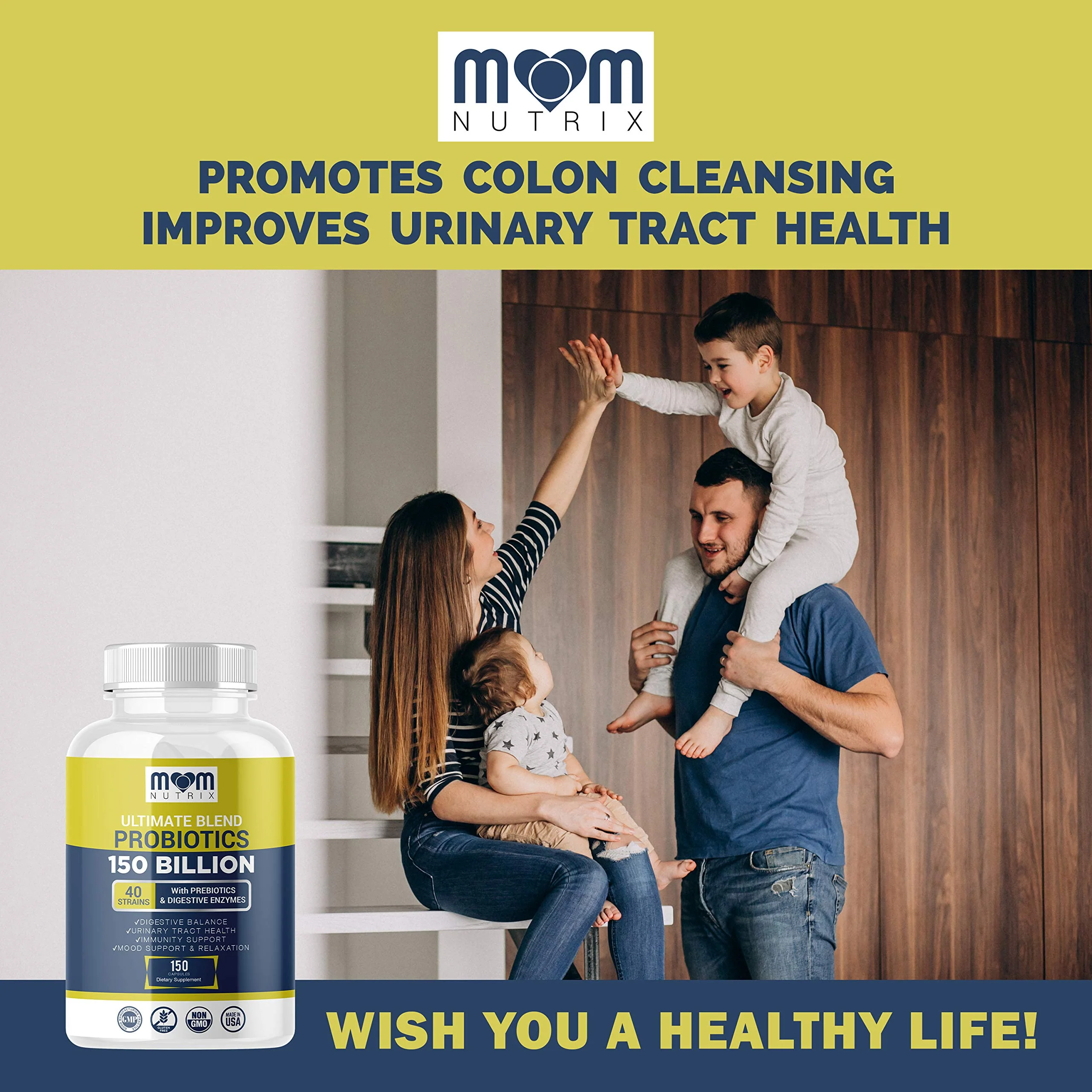 Probiotics 150 Billion CFU - 40 Strain Probiotics for Women, Men and Adults - Shelf Stable Probiotic with Organic Prebiotic - Acidophilus Probiotic - 150 Capsules - Made in USA - Image 2