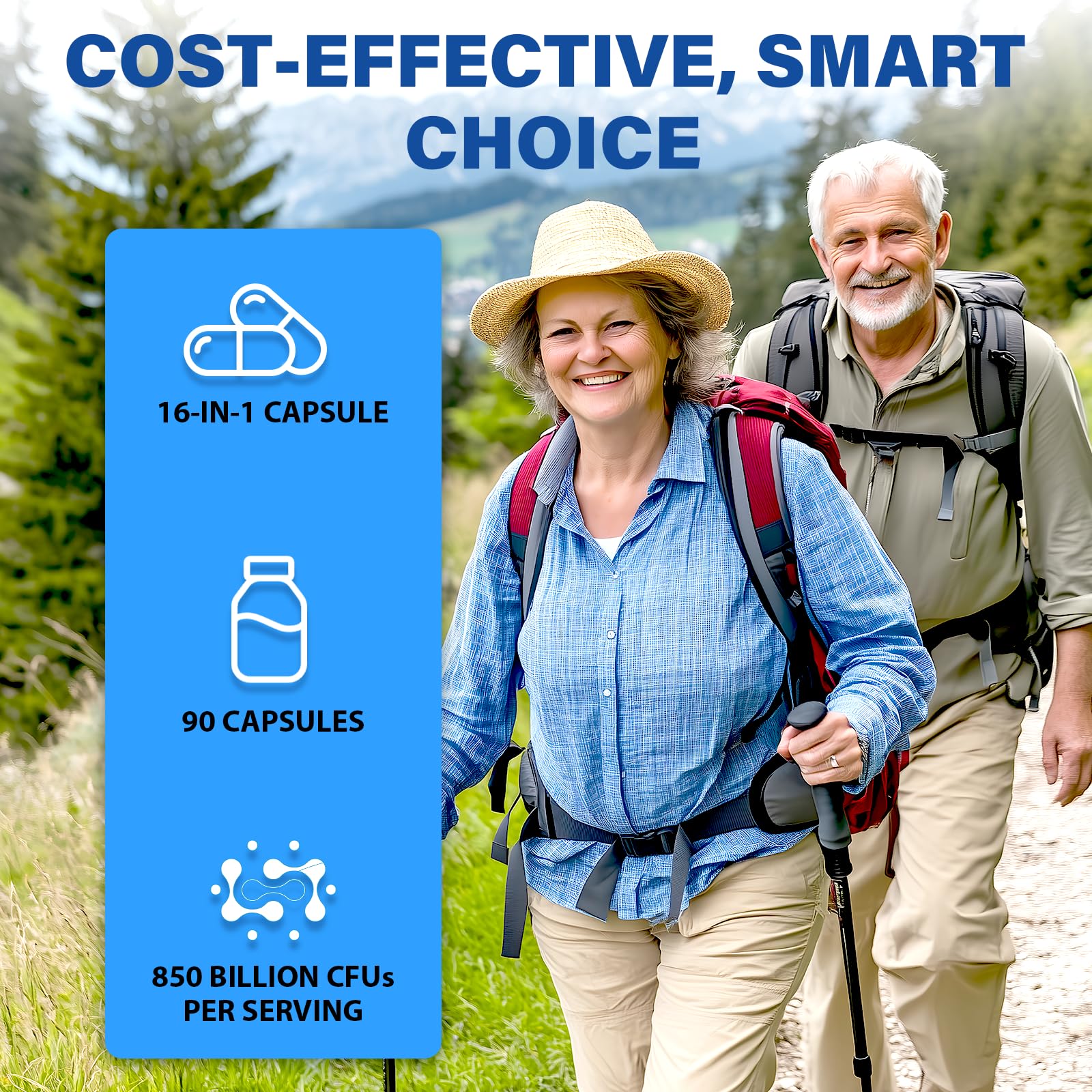 Probiotics for Men, Advanced 50+ Mens Probiotic, Comprehensive Gut & Energy Support with 850 Billion CFU, 1800mg Prebiotics Fiber – Tailored Wellness mens probiotics for gut health over 50, 90 Capsule - Image 3