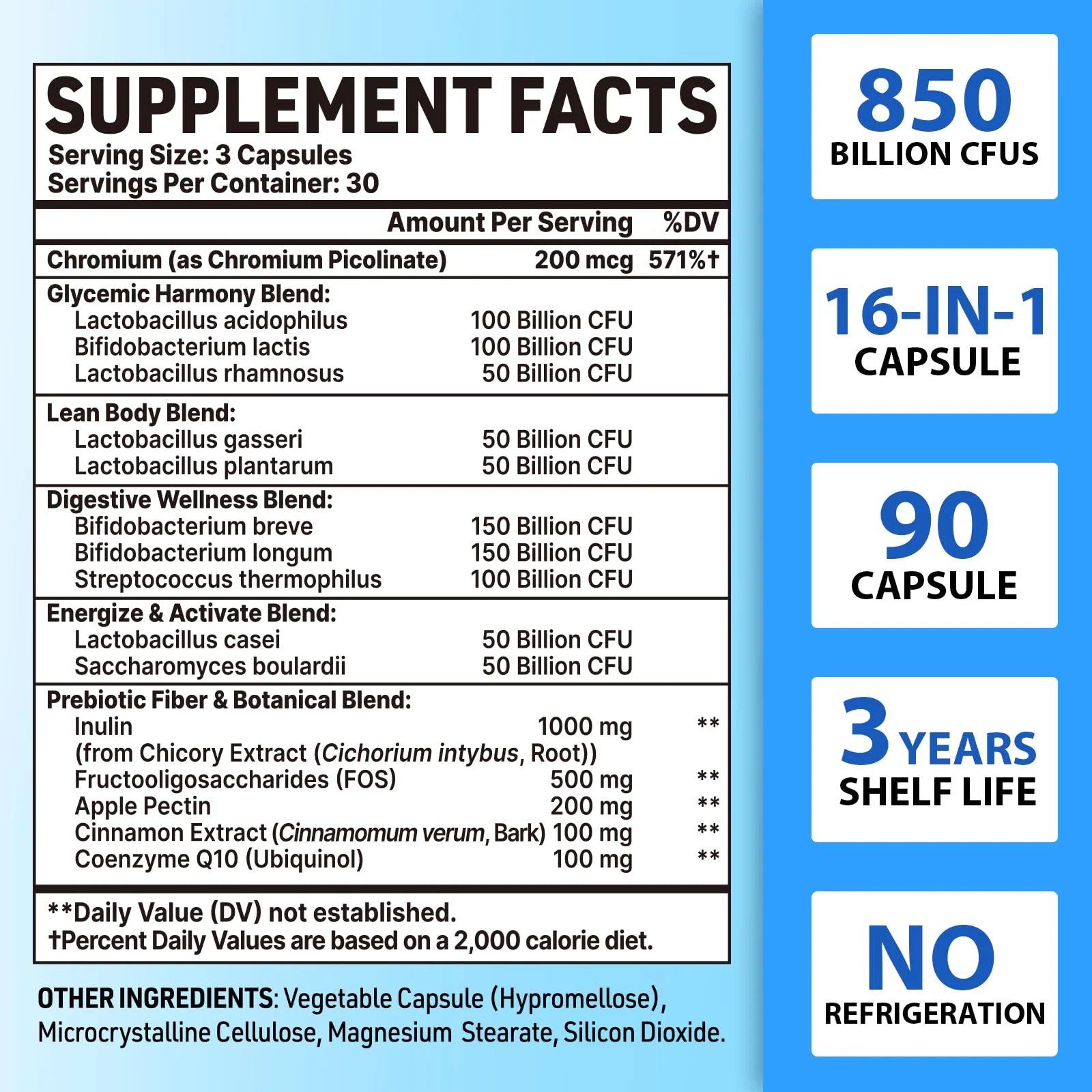 Probiotics for Men, Advanced 50+ Mens Probiotic, Comprehensive Gut & Energy Support with 850 Billion CFU, 1800mg Prebiotics Fiber – Tailored Wellness mens probiotics for gut health over 50, 90 Capsule - Image 8