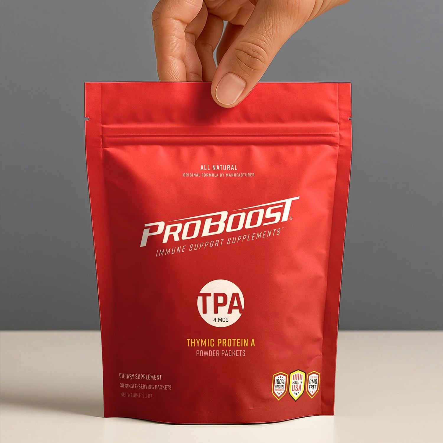 ProBoost Thymic Protein A Powder Packets (4 McG TPA) – Immune System Support Supplement - All Natural, Non-GMO Formula - 30 Packets - Image 2
