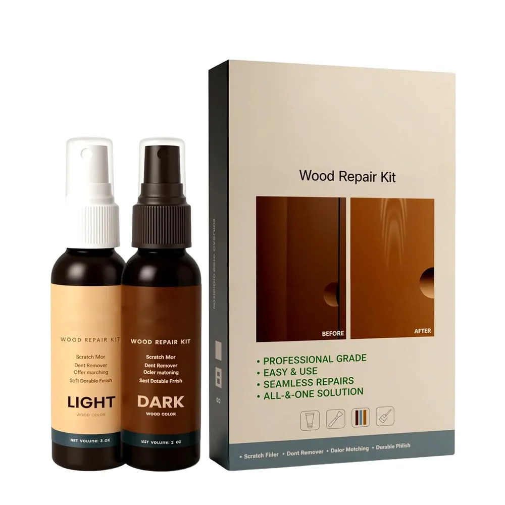 Professional Wood Floor Scratch Repair, Wood Repair Kit, Restore A Finish for Wood, Floor Cover Nicks and Scratches, Hides Minor Defects, Wood Furniture Repair Kit (1Set) - Image 2