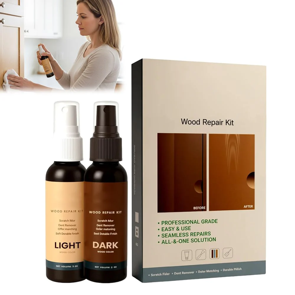 Professional Wood Floor Scratch Repair, Wood Repair Kit, Restore A Finish for Wood, Floor Cover Nicks and Scratches, Hides Minor Defects, Wood Furniture Repair Kit (1Set) - Image 3