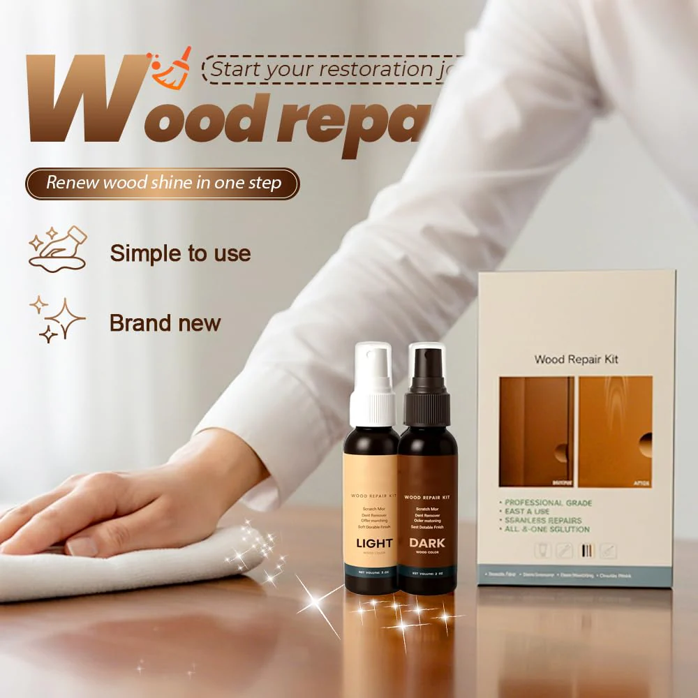 Professional Wood Floor Scratch Repair, Wood Repair Kit, Restore A Finish for Wood, Floor Cover Nicks and Scratches, Hides Minor Defects, Wood Furniture Repair Kit (1Set) - Image 9