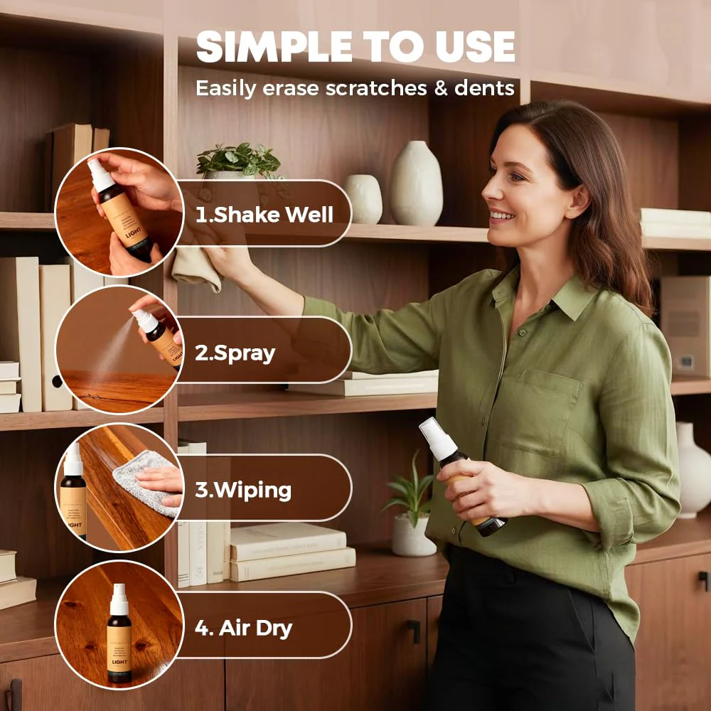 Professional Wood Floor Scratch Repair,Wood Repair Kit,Wood Furniture Repair,Restores Wood Scratch,Covers Nicks,Hides Minor Defects,Restore a Finish for Wood (2 PCS) - Image 3
