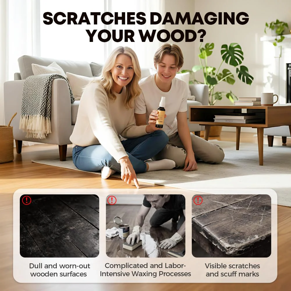Professional Wood Floor Scratch Repair,Wood Repair Kit,Wood Furniture Repair,Restores Wood Scratch,Covers Nicks,Hides Minor Defects,Restore a Finish for Wood (2 PCS) - Image 5