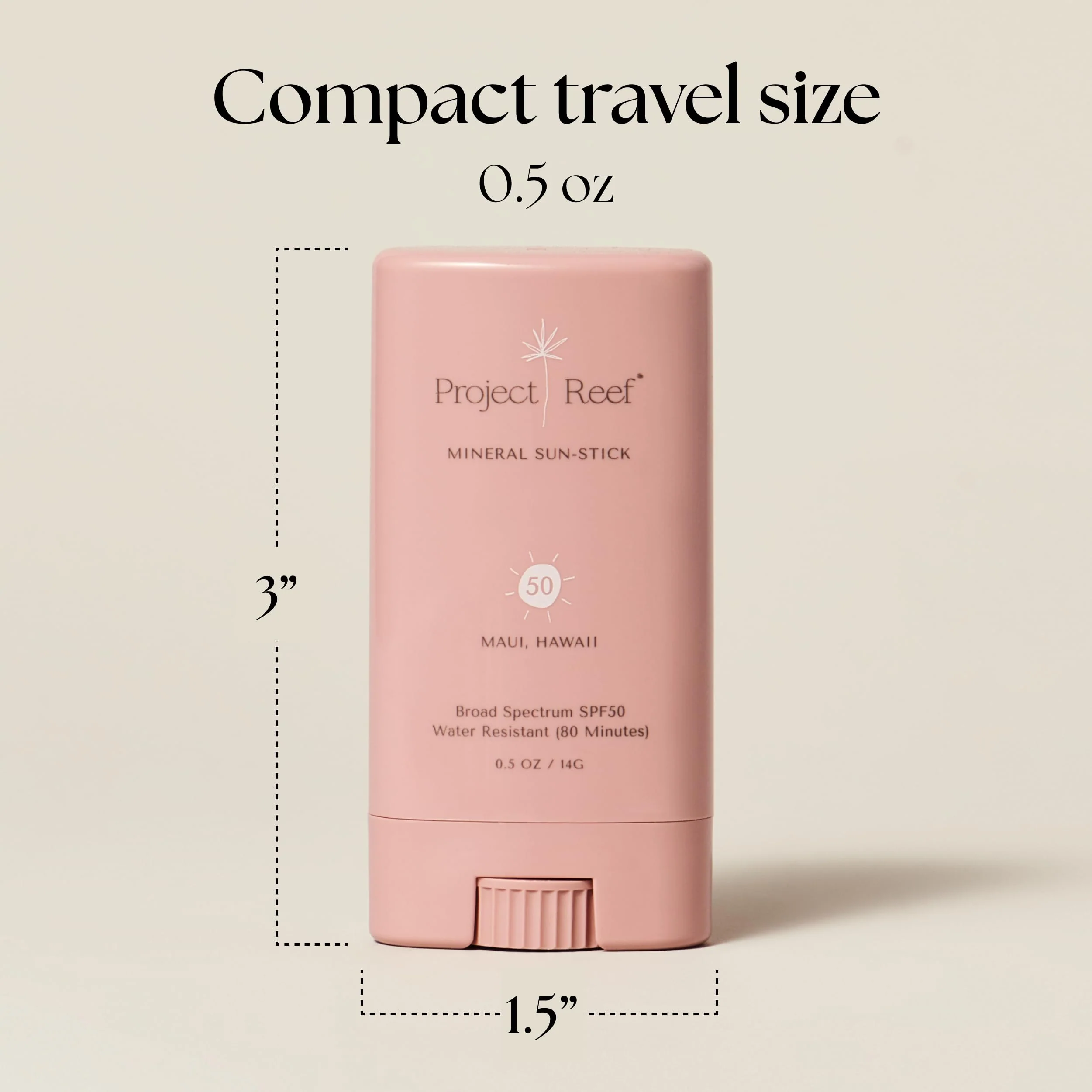 Project Reef SPF 50 Mineral Sunscreen Stick – Compact SPF Stick, Hawaii Reef Act 104 Compliant, Vegan, Ocean-Friendly, Water-Resistant, 0.5 oz - Image 8