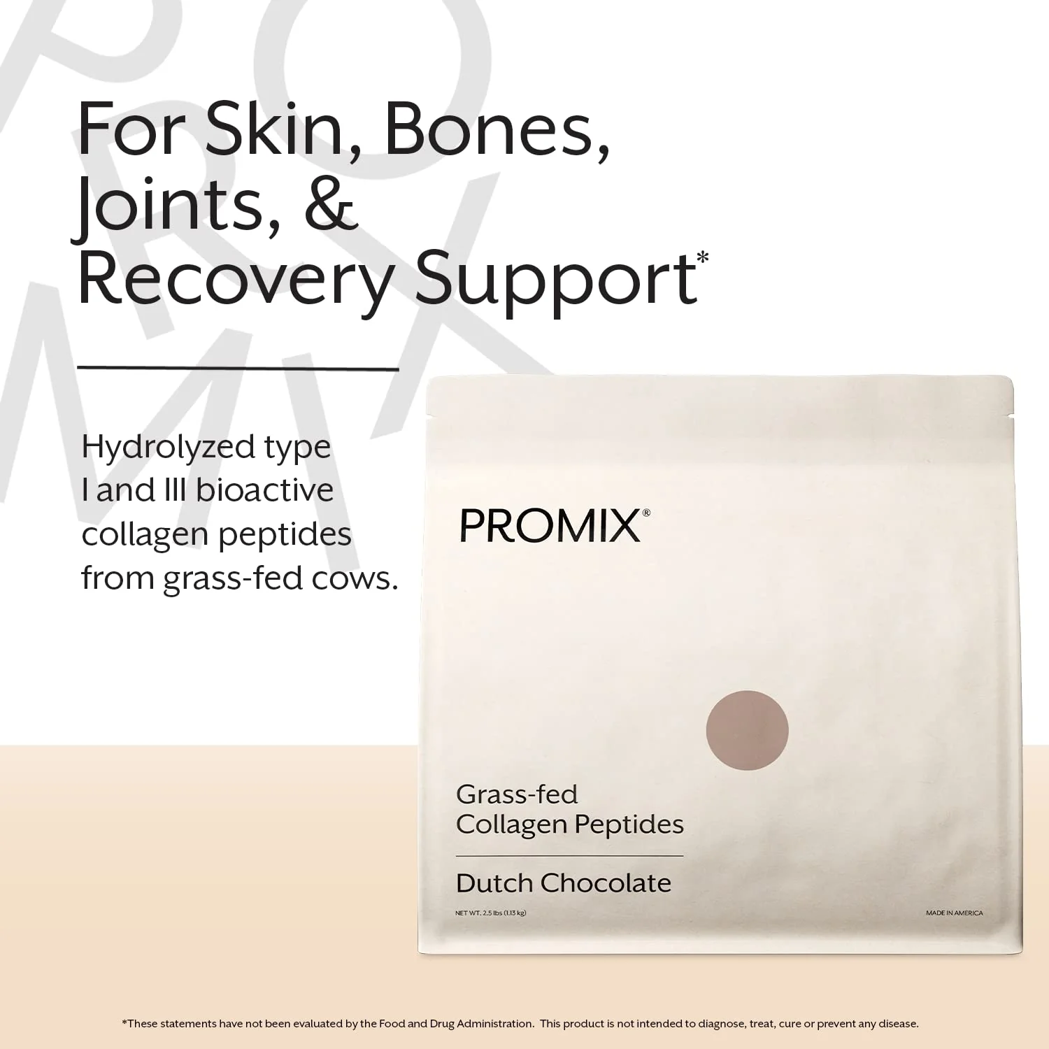 ProMix Nutrition Collagen Peptides, Chocolate - Hydrolyzed Collagen Protein Promotes Healthy Skin, Bones, Joints & Recovery Support - Add to Shakes, Smoothies - 2.5 Pound (Pack of 1) - Image 5
