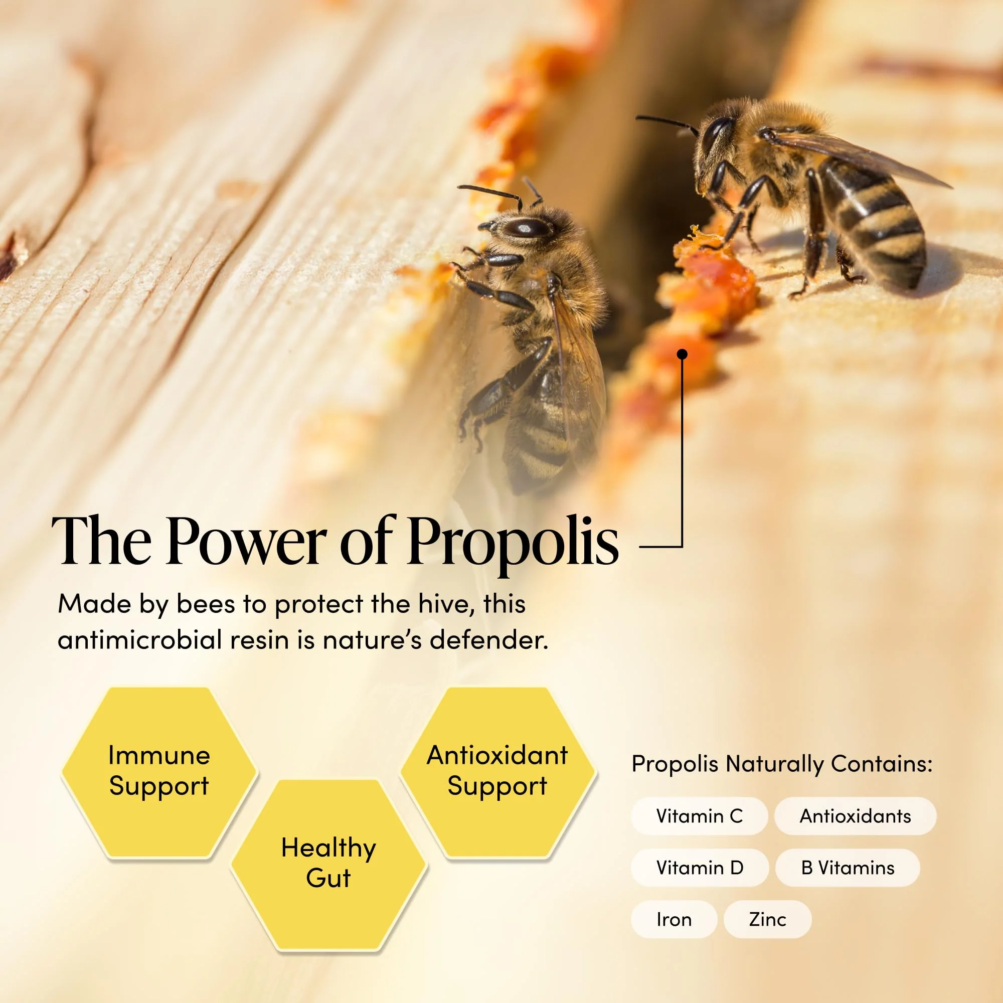 Propolis Throat Spray by Beekeeper's Naturals - 95% Bee Propolis Extract, Natural Immune Support & Sore Throat Relief - Antioxidants, Keto, Paleo, Gluten-Free (1.0 oz)(Pack of 1) - Image 3