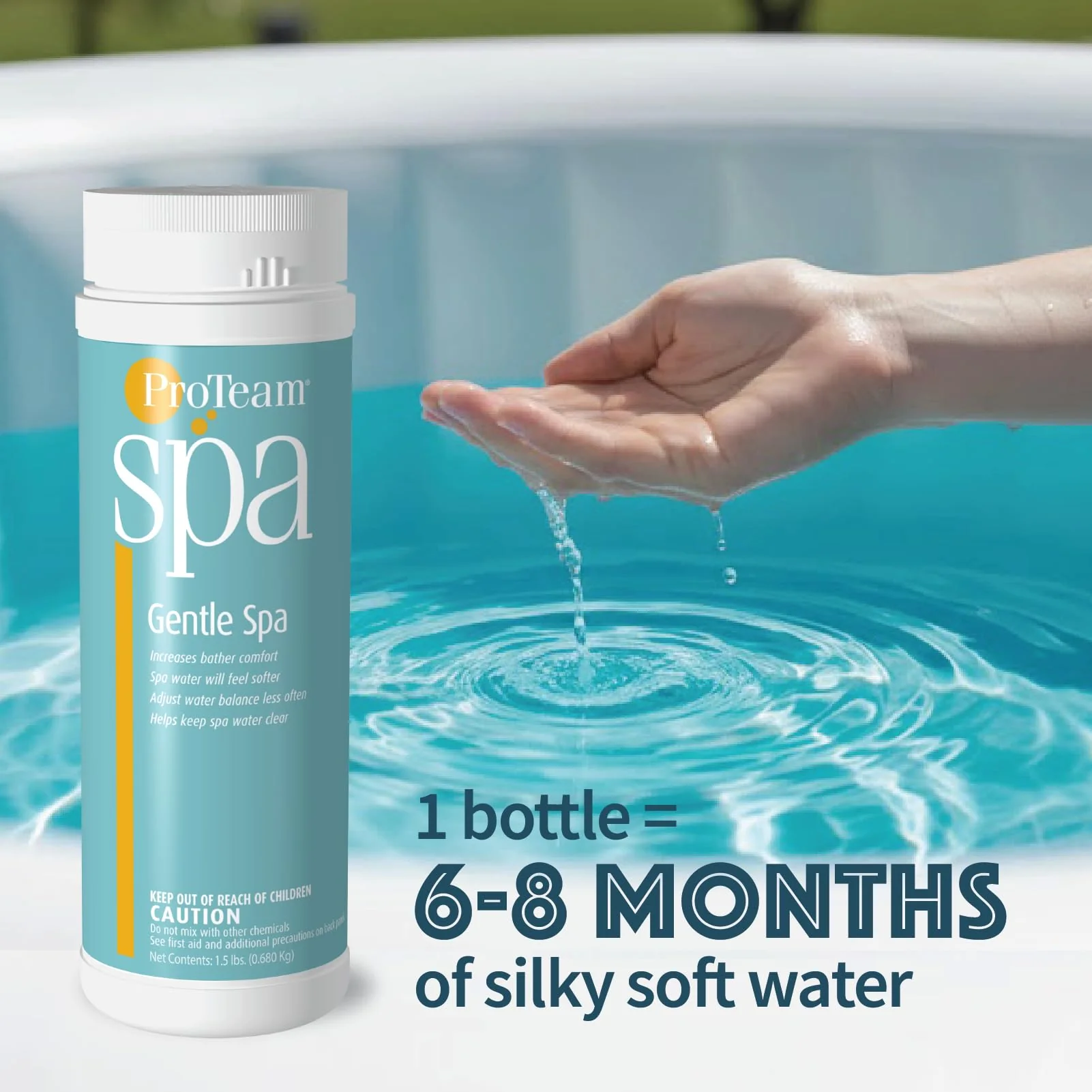 ProTeam Gentle Spa Hot Tub Water Softener & Conditioner — Softens Hard Water, Prevents Scum Lines & Skin Irritation, Borate pH Stabilizer — Fresh Scent, 1.5 lb + SplashWiz Care e-Book - Image 7