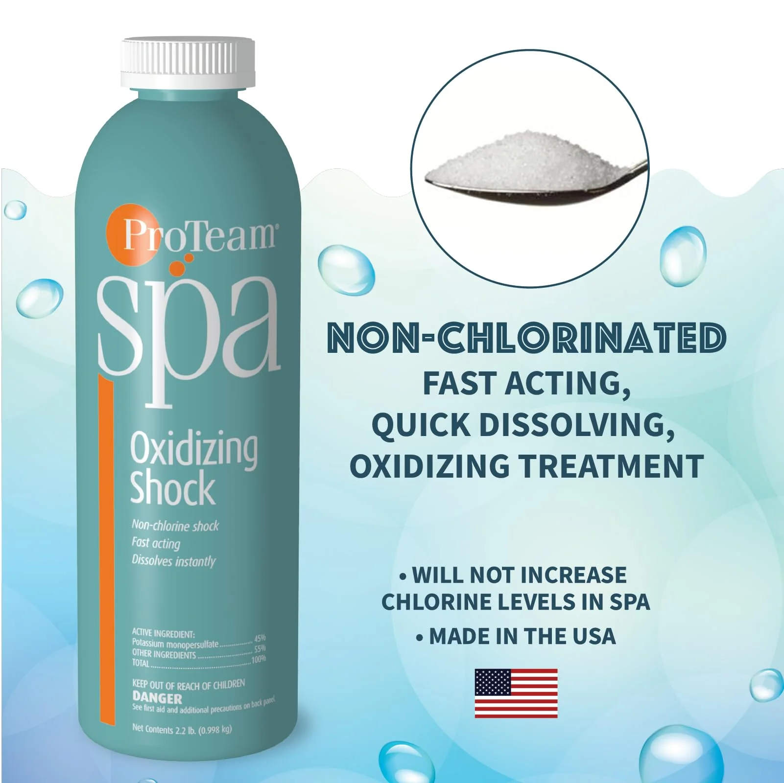 ProTeam Non-Chlorine Spa Shock for Hot Tub – Fast-Acting Oxidizing Shock Treatment, Clears Cloudy Water & Eliminates Odors – Made in USA, 2.2 lb + SplashWiz Care e-Book - Image 9