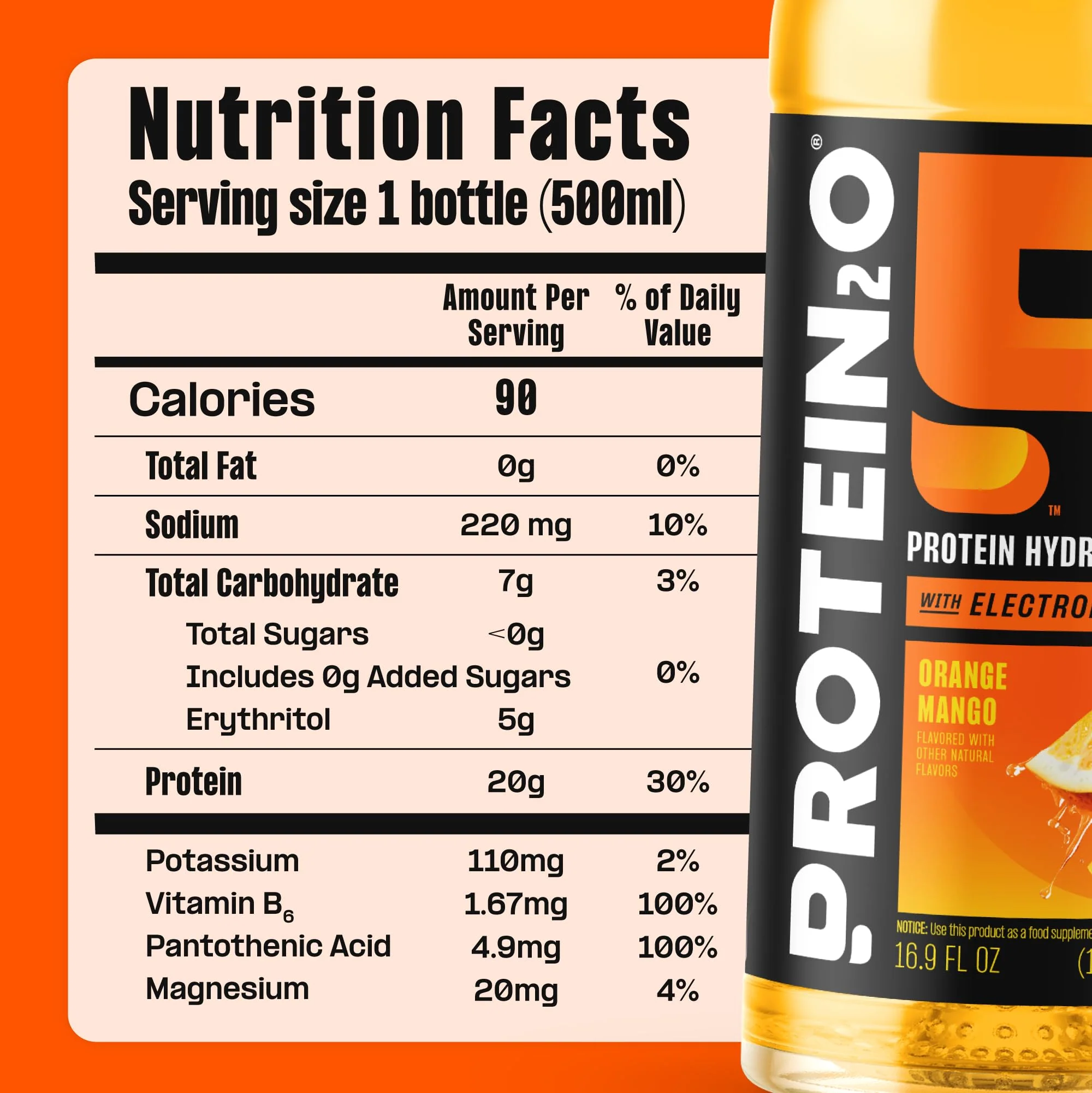 Protein2o 2-in-1 Clear Whey Protein & Electrolyte Beverage, 20g Protein, Gluten-Free, Keto, 16.9 fl oz Bottles (12 Count Variety Pack) - Image 7