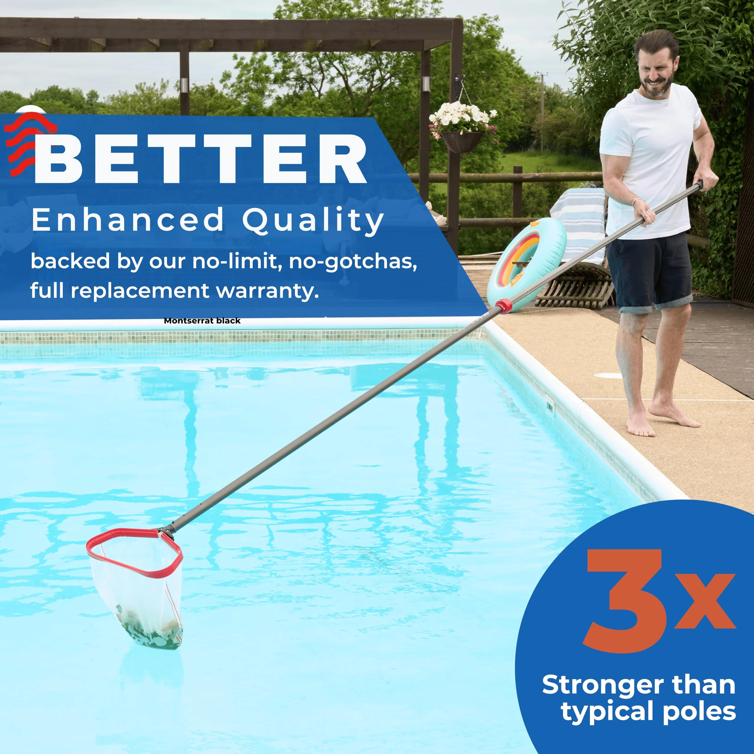 ProTuff 12ft Heavy Duty Telescopic Pool Pole – Unconditional Lifetime Replacement - Instant & Reliable Extension - Universal Fit for Nets, Skimmers, Brushes & Vacuums - Anti-Slip, Comfort Grip - Image 5