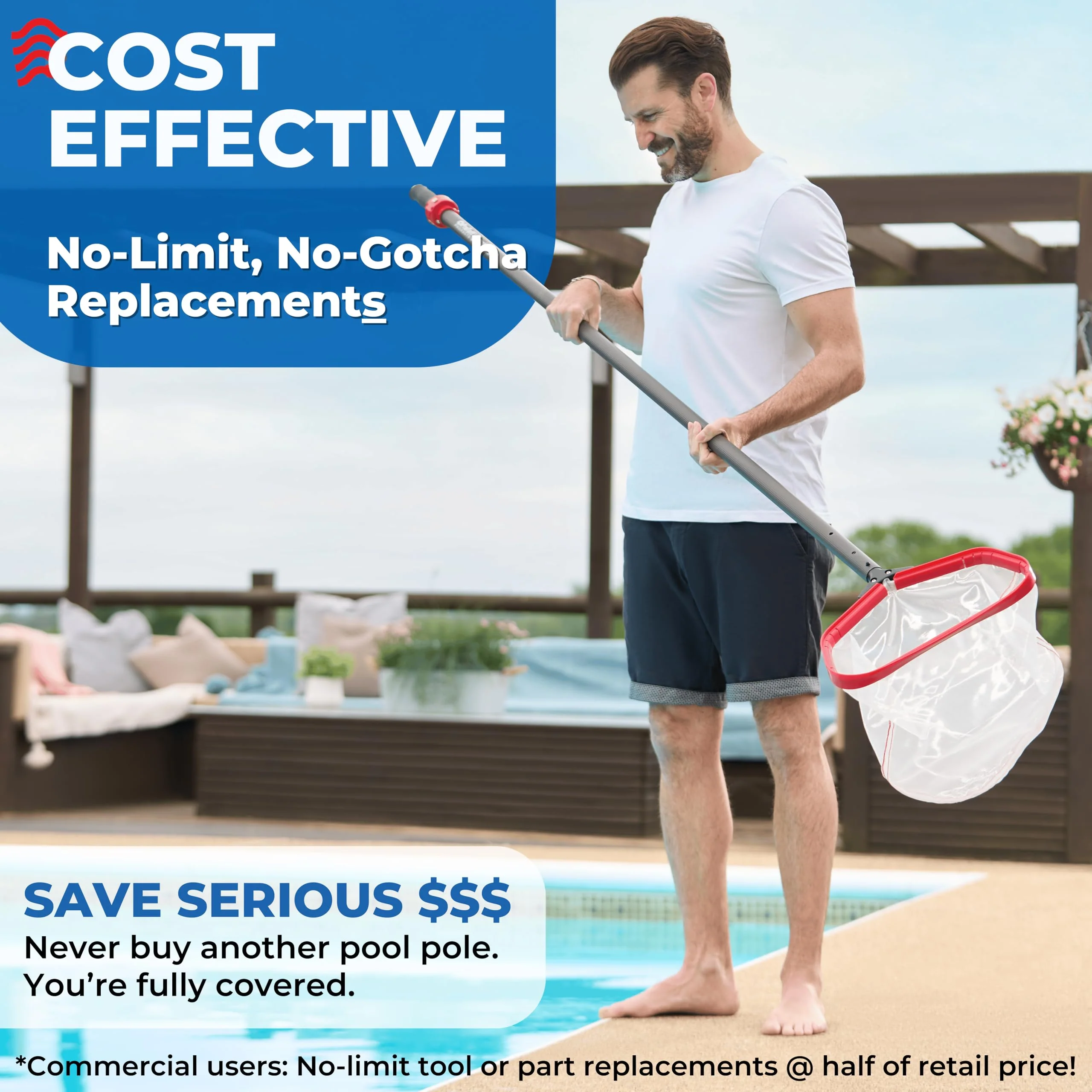 ProTuff 12ft Heavy Duty Telescopic Pool Pole – Unconditional Lifetime Replacement - Instant & Reliable Extension - Universal Fit for Nets, Skimmers, Brushes & Vacuums - Anti-Slip, Comfort Grip - Image 7