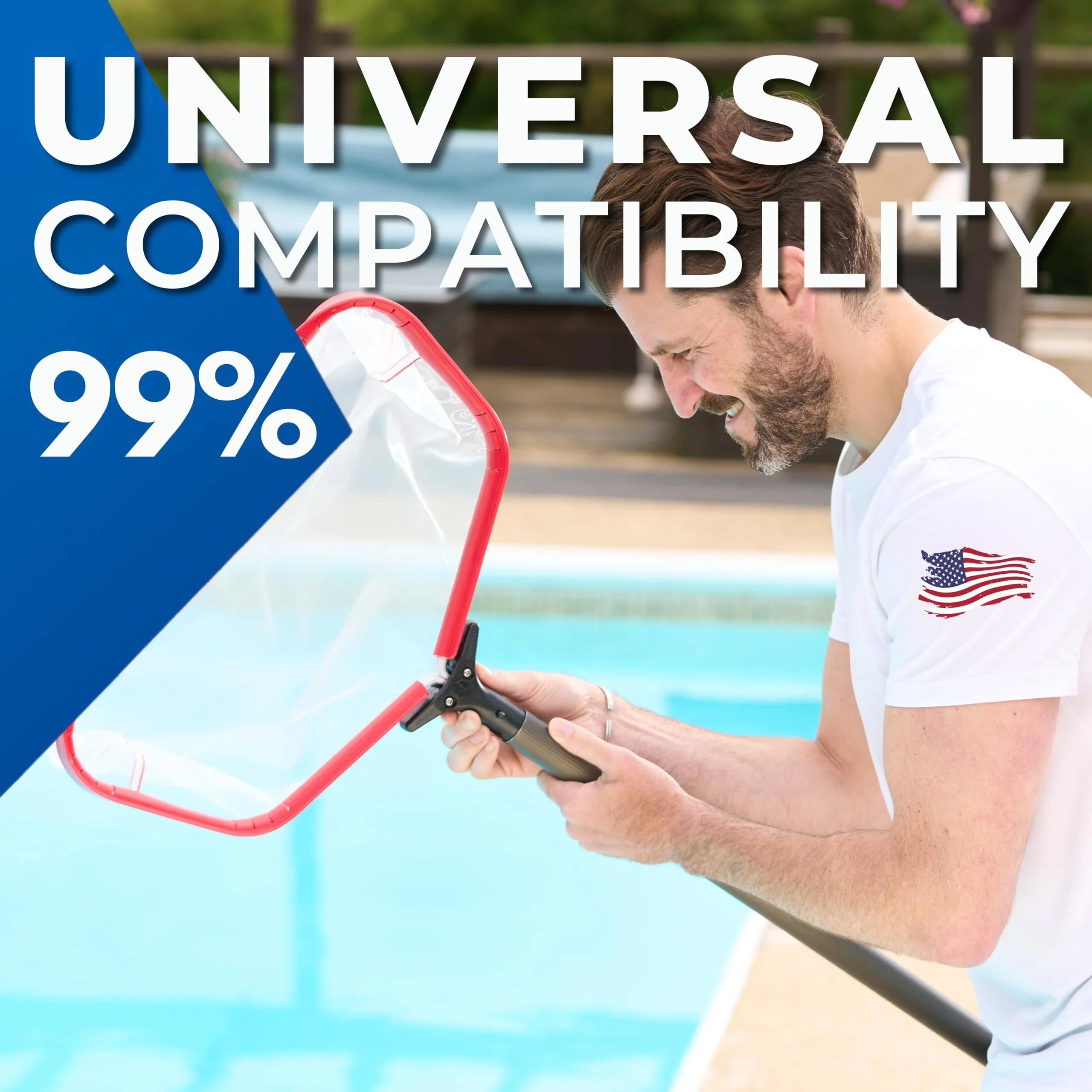 ProTuff 17" Silt Net Pool Skimmer – 2 Year Unconditional Free Replacement – Durable Fine Mesh Net for Silt & Debris – Heavy-Duty Aluminum Frame, Deep Bag for Easy Cleaning - Image 6