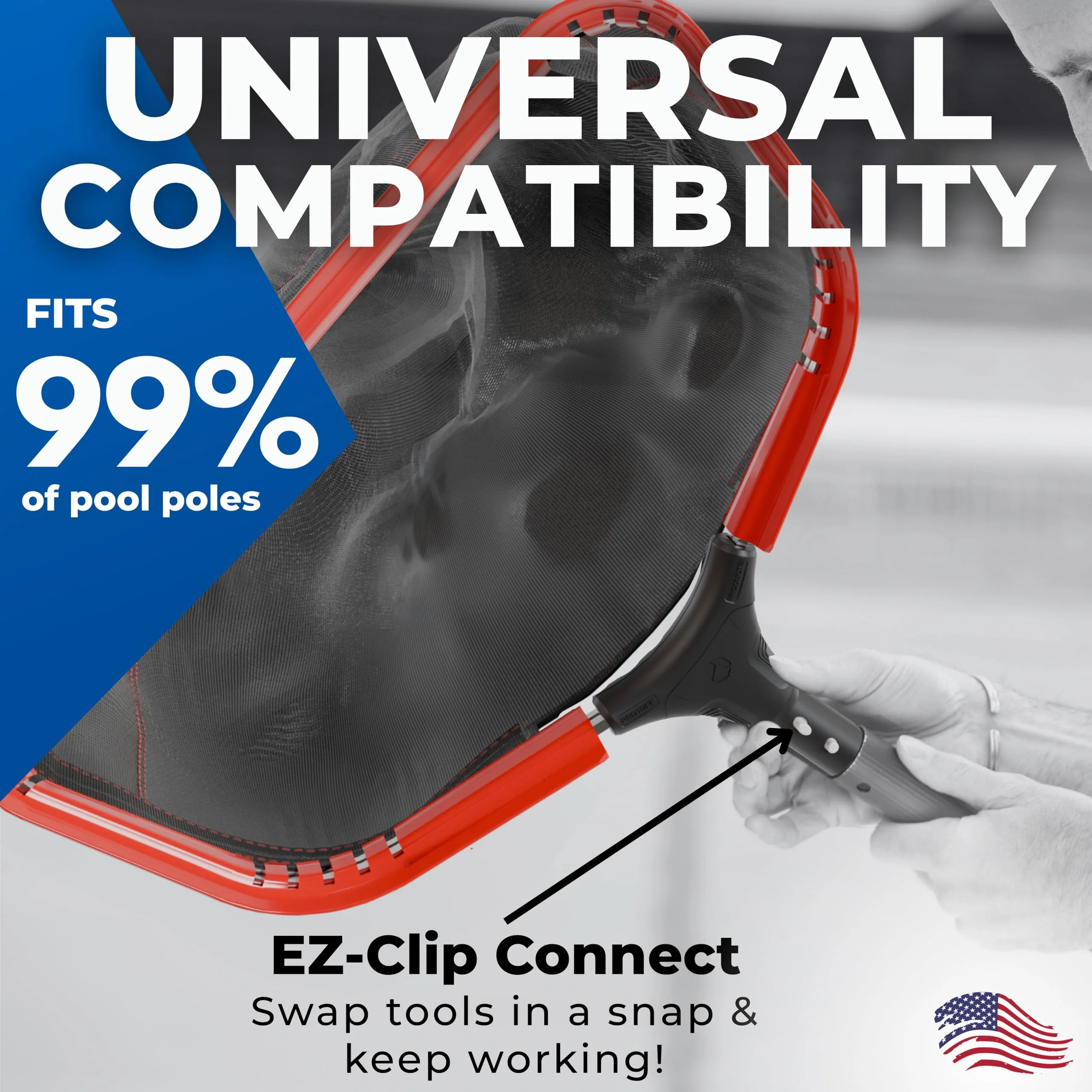 ProTuff 23" Fine Pool Net for PROS – “490 Promise” Unlimited Unconditional Replacement – Cleans 3X Faster Than Vacuum – Wide Pool Skimmer Net with Deep Bag for Easy Maintenance of Leaves, Bugs, Debris - Image 5