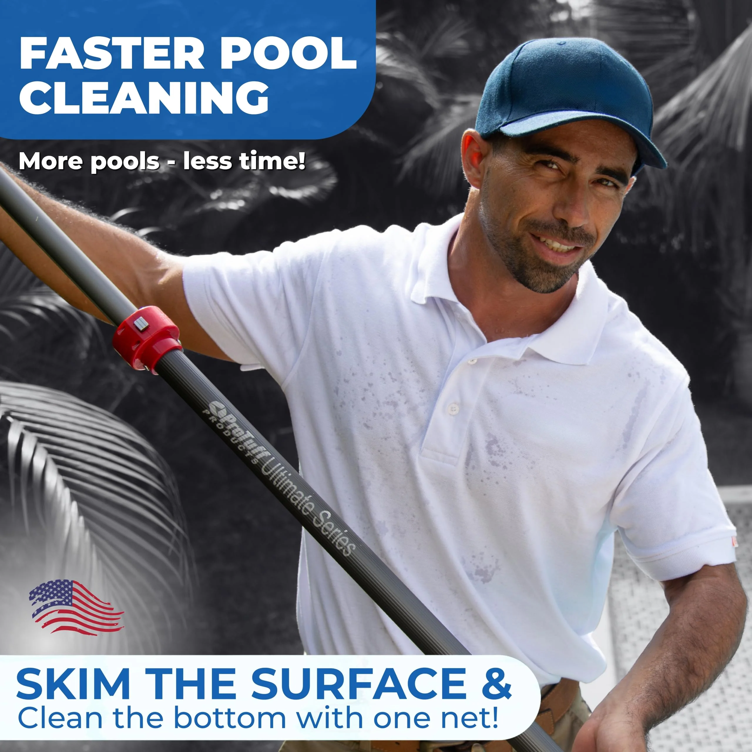 ProTuff 23" Fine Pool Net for PROS – “490 Promise” Unlimited Unconditional Replacement – Cleans 3X Faster Than Vacuum – Wide Pool Skimmer Net with Deep Bag for Easy Maintenance of Leaves, Bugs, Debris - Image 6