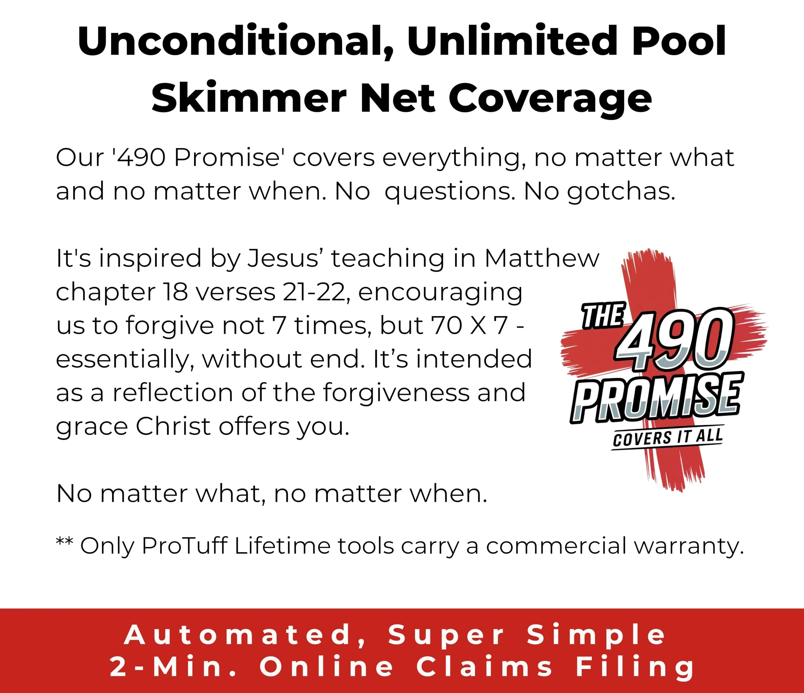 ProTuff Flat Pool Skimmer Net – 2 Year Unconditional Free Replacement – Heavy-Duty Flat Net, Fine Mesh for Leaves, Silt & Pollen – Strong Aluminum Frame, Fits Standard Telescoping Pole - Image 8