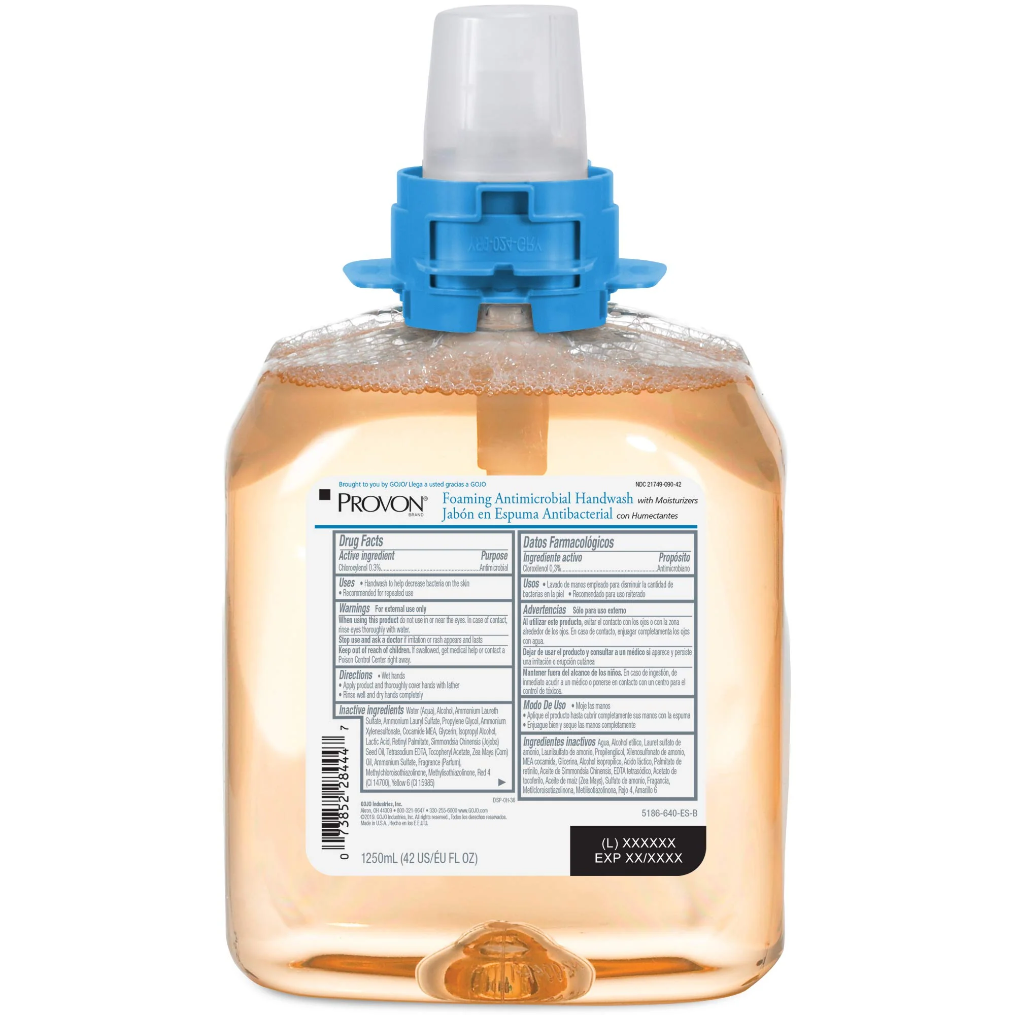 PROVON Foaming Antimicrobial Handwash with Moisturizers, Light Fruit Fragrance, 1250 mL Hand Soap Refill for PROVON FMX-12 Push-Style Dispenser (Pack of 4) - 5186-04 - Image 5