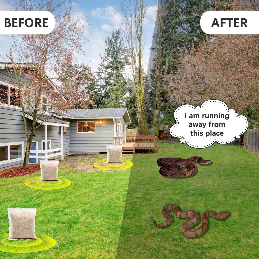Pufado Snake Repellent for Yard Powerful, Outdoor Snake Away Repellent, Snakes Repellents for Outdoor Pet Safe, Yard Snake Out Repellant Effectively, Snake Repellant Outdoor and Home-8 Pouches - Image 5