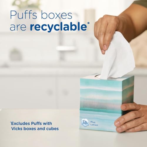 Puffs Plus Lotion Facial Tissues, 24 Family Boxes, 124 Tissues Per Box - Image 4