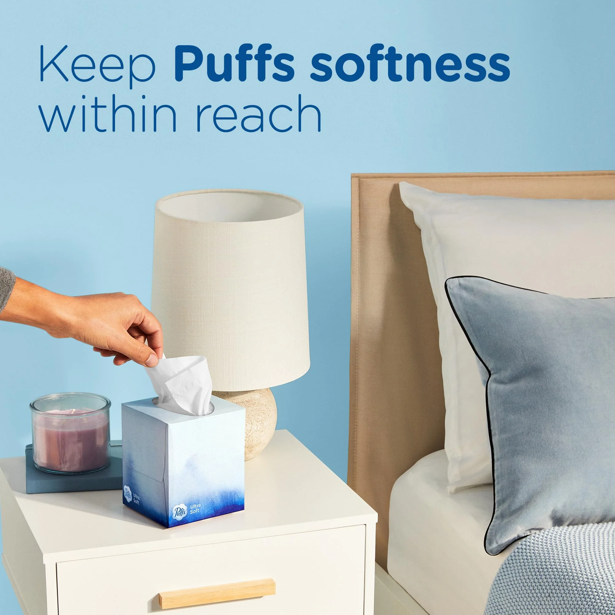 Puffs Ultra Soft Non-Lotion Facial Tissue, 8 Family Boxes, 124 Facial Tissues per Box - Image 7