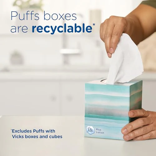 Puffs Ultra Soft Non-Lotion Tissues, 10 Cubes, 56 Tissues Per Box - Image 5