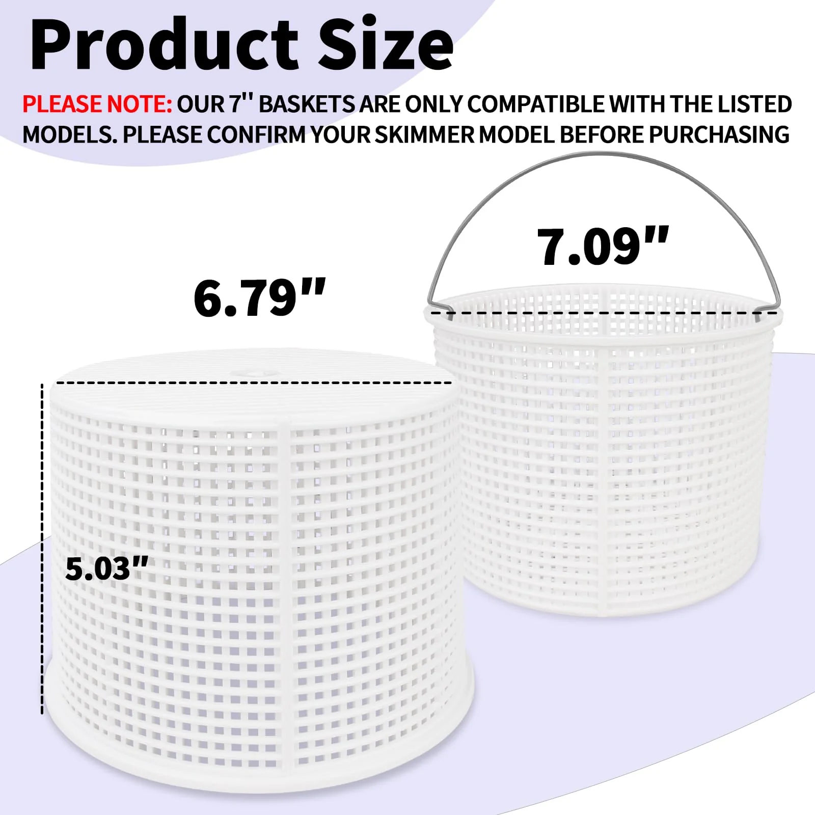 Pulems SPX1082CA Pool Skimmer Basket Replacement for Hayward & Aladdin B-152 Skimmers, Skimmer Basket for Inground Pool Replace SP1083 SP1084 1085 1086 SP1075 Baskets - Upgrade Basket with Handle - Image 7