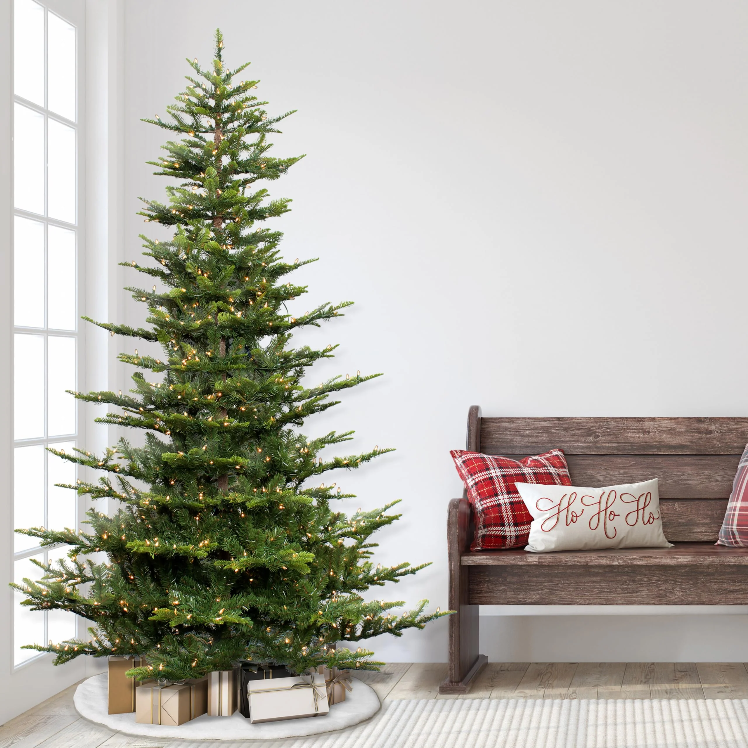 Puleo International 6.5 Foot Pre-Lit Aspen Fir Artificial Christmas Tree with 500 UL Listed Clear Lights, Green - Image 4