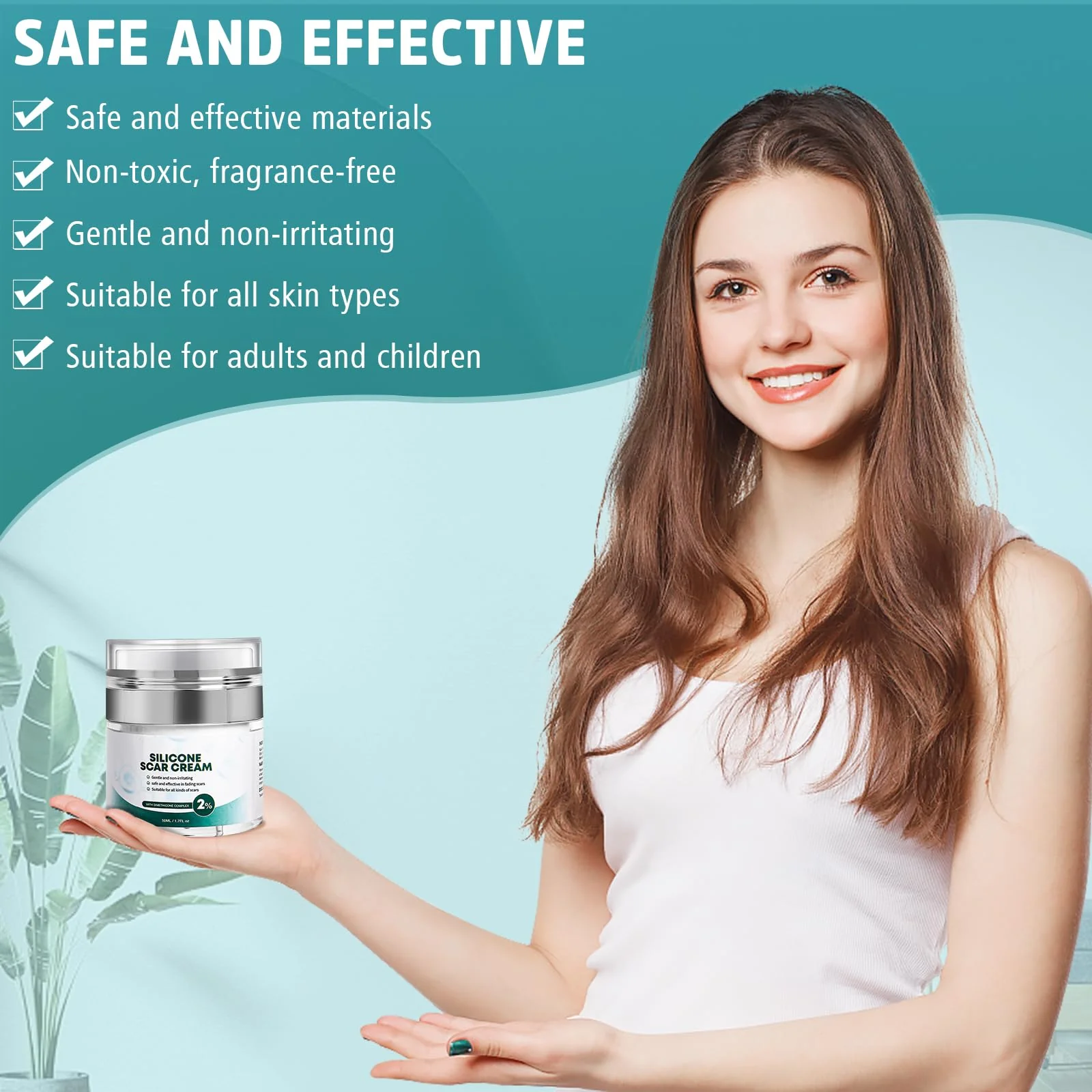 Pumkot Advanced Scar Cream, Silicone Gel for Scars, Professional Scar Removal Cream for Surgical Scars, Stretch Marks, Old and New Scars 1.7 oz(50ml) - Image 3