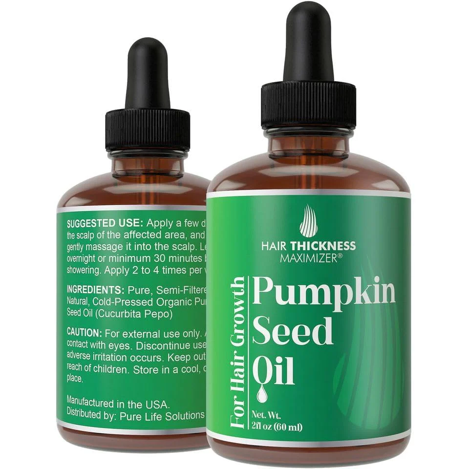 Pumpkin Seed Oil for Hair Growth. Strengthens & Hydrates Thinning, Dry Hair for a Healthier-Looking Scalp. For Women & Men – Vegan & Unscented 2oz Serum - Image 7