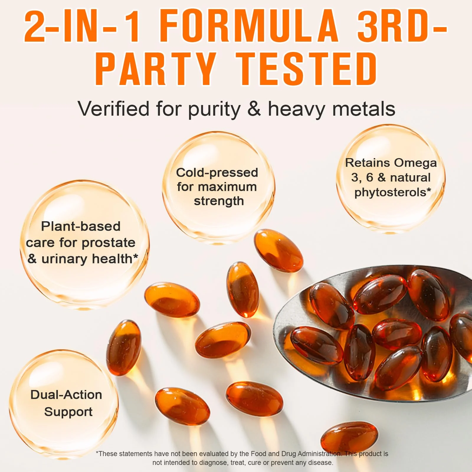 Pumpkin Seed Oil with Saw Palmetto, 1000mg per Serving, 300 Softgels – Cold Pressed Pumpkin Seed Oil Capsules for Hair, Prostate, Urinary & Bladder Health – Non-GMO, Gluten-Free, Pure & Natural - Image 5