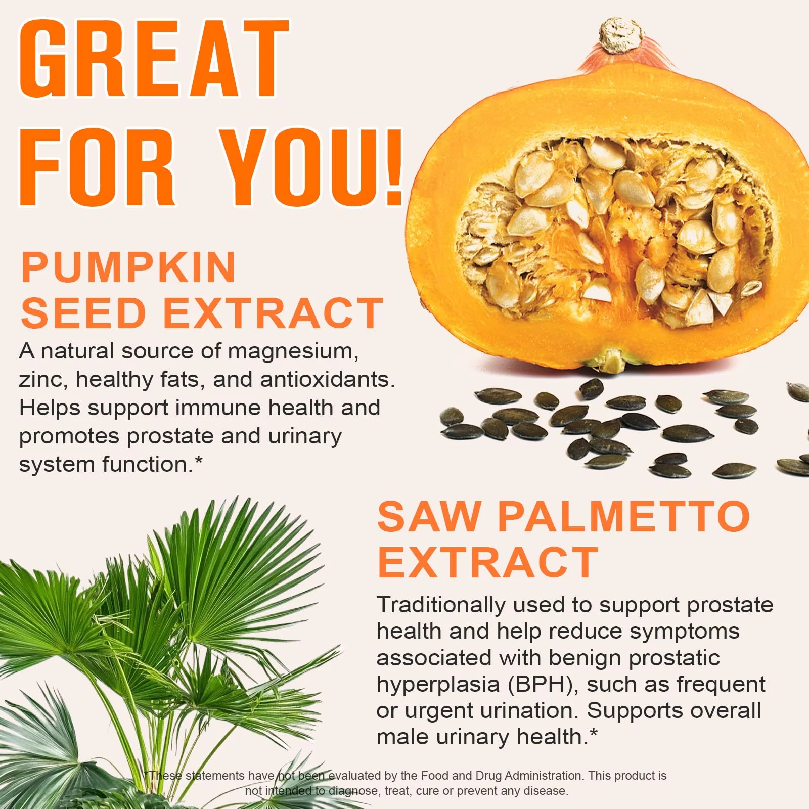 Pumpkin Seed Oil with Saw Palmetto, 1000mg per Serving, 300 Softgels – Cold Pressed Pumpkin Seed Oil Capsules for Hair, Prostate, Urinary & Bladder Health – Non-GMO, Gluten-Free, Pure & Natural - Image 6