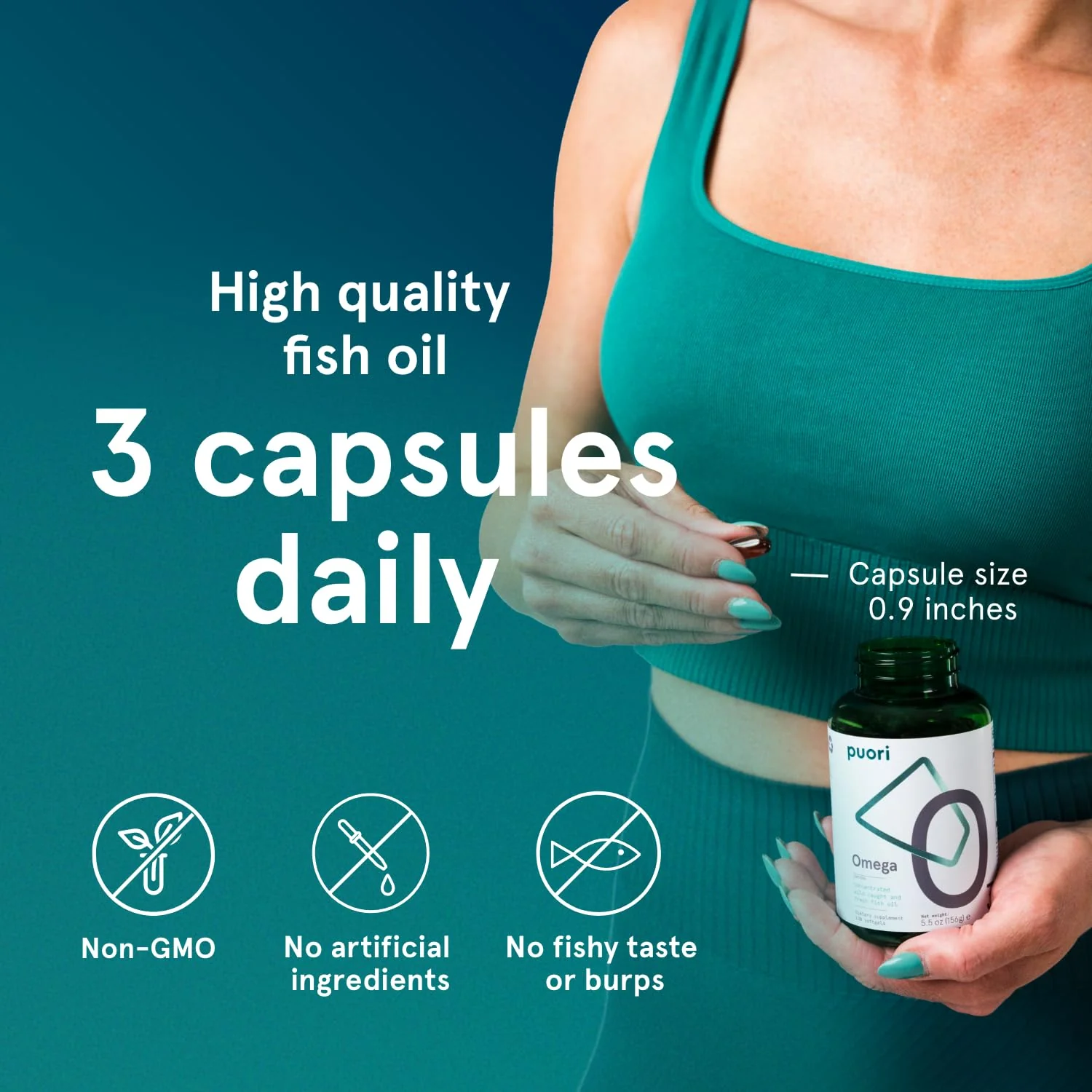 Puori Omega 3 Fish Oil - Ultra Pure 2000mg x 240 Softgels - Heart, Brain and Eye Health Supplement - Burpless, IFOS Certified, Non-GMO Capsules - O3-2000mg EPA 1250mg DHA 500mg - Image 3