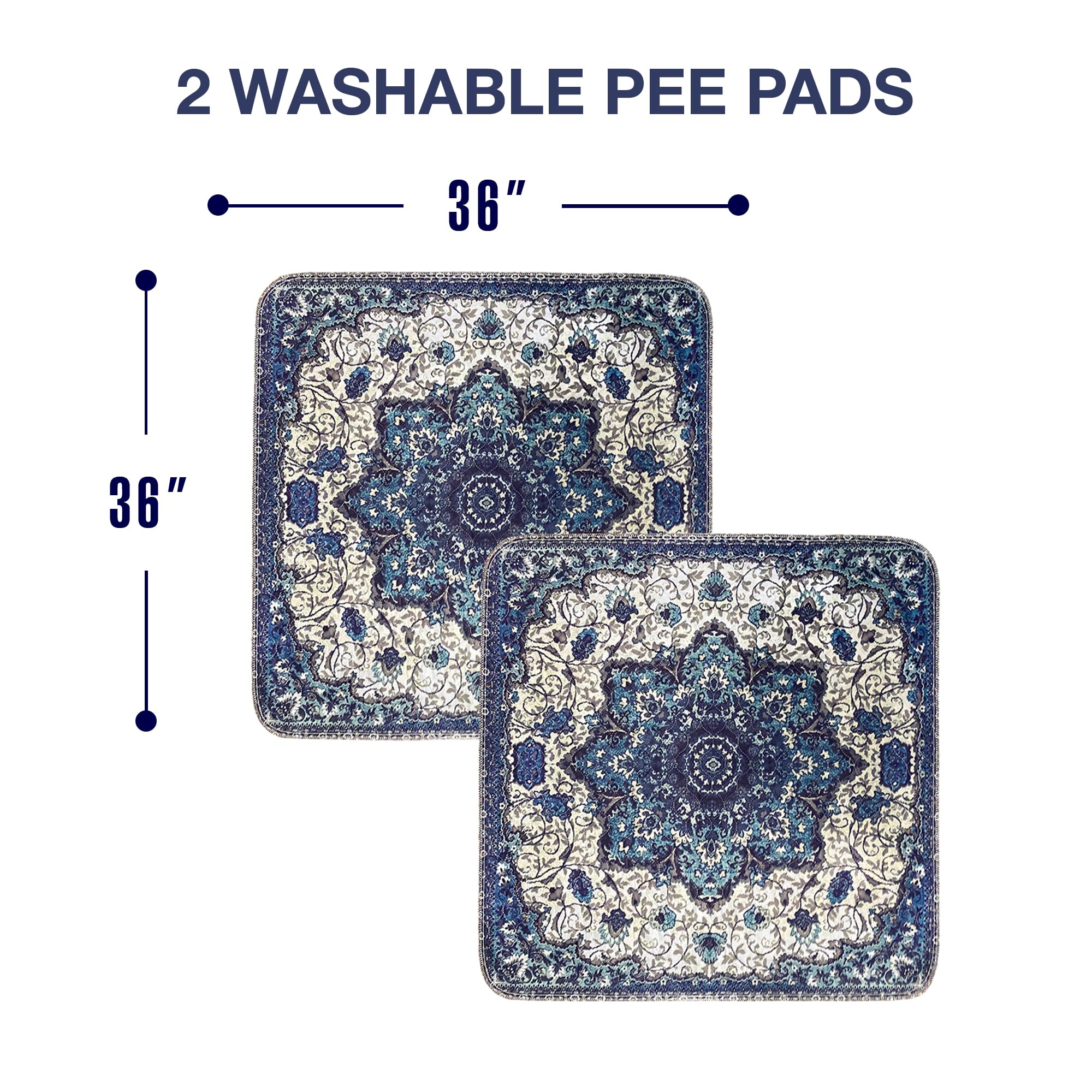 PUPIBOO Washable Pee Pads for Dogs and Cats - Super Absorbent Reusable Puppy Training Pads - 100% Waterproof, Leak-Proof & Non-Slip Whelping Pads for Pet Housebreaking - Image 6