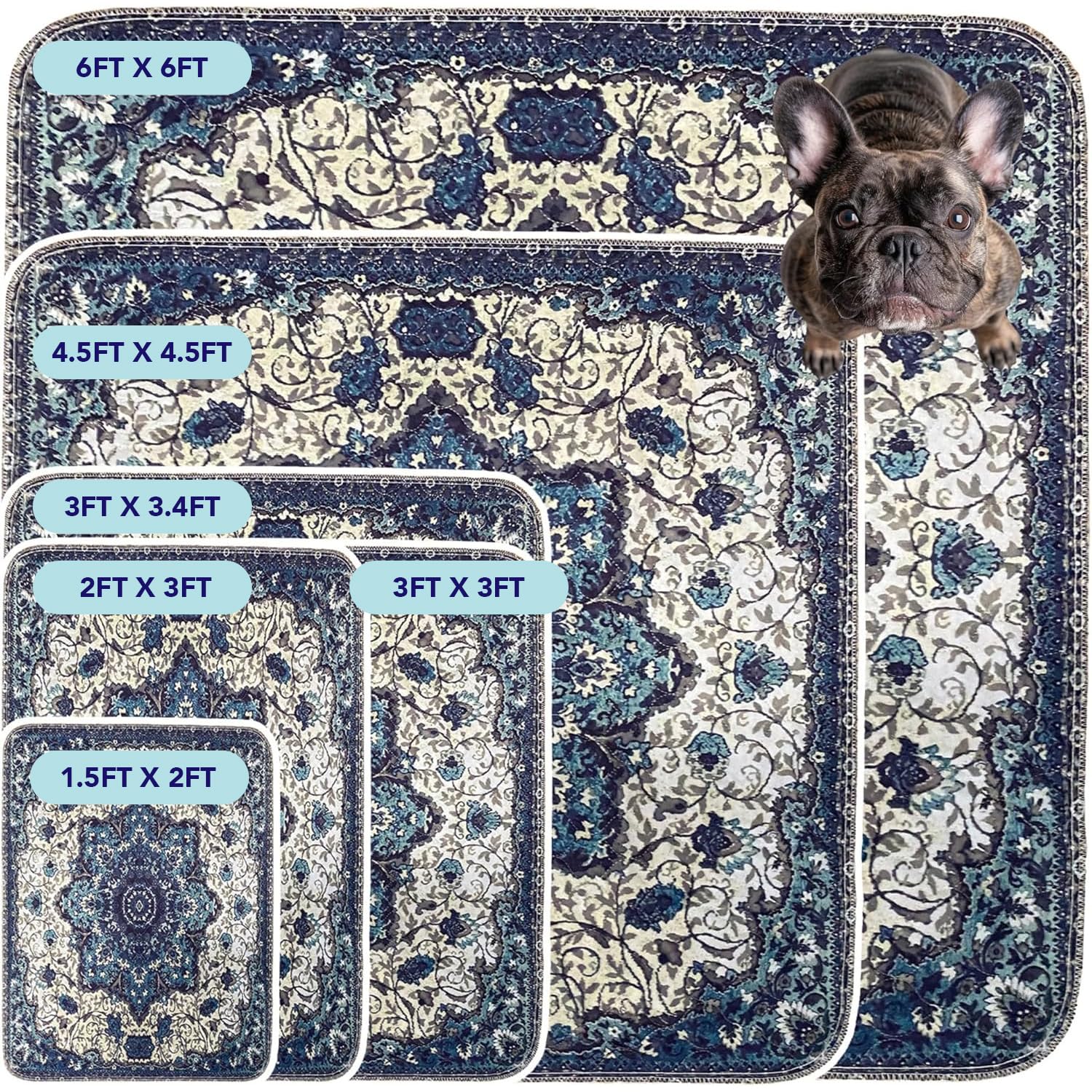 PUPIBOO Washable Pee Pads for Dogs and Cats - Super Absorbent Reusable Puppy Training Pads - 100% Waterproof, Leak-Proof & Non-Slip Whelping Pads for Pet Housebreaking - Image 9