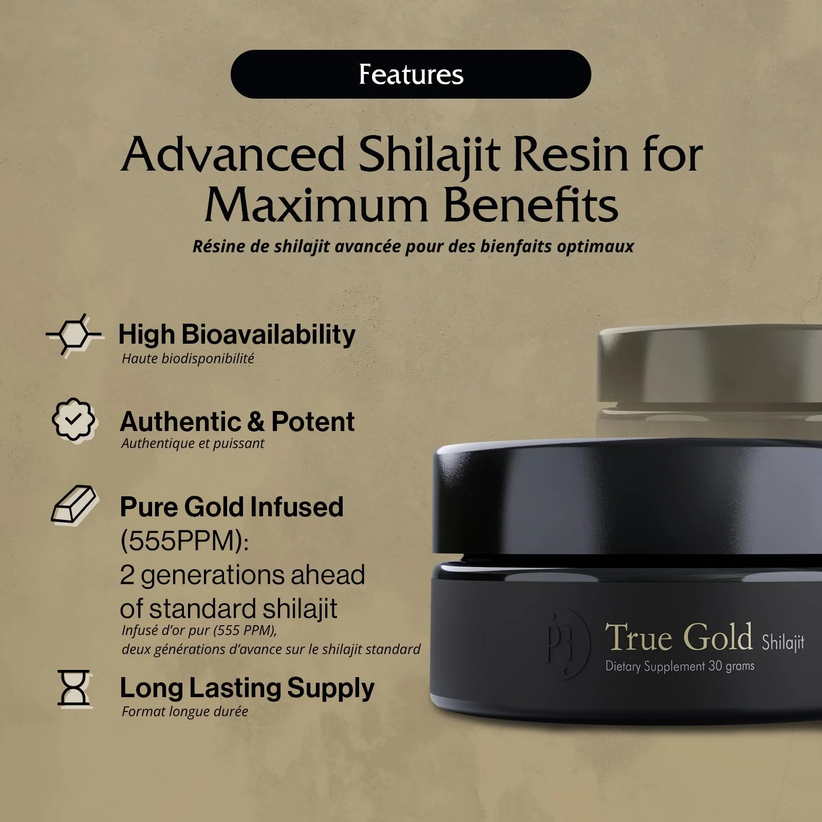 Purblack Pure Himalayan Shilajit Resin - Himalayan and Other Mountain Ranges Gold Infused Shilajit for Men & Women with Over 85+ Trace Minerals for Energy & Immunity | 60 Servings | USA Made - Image 4