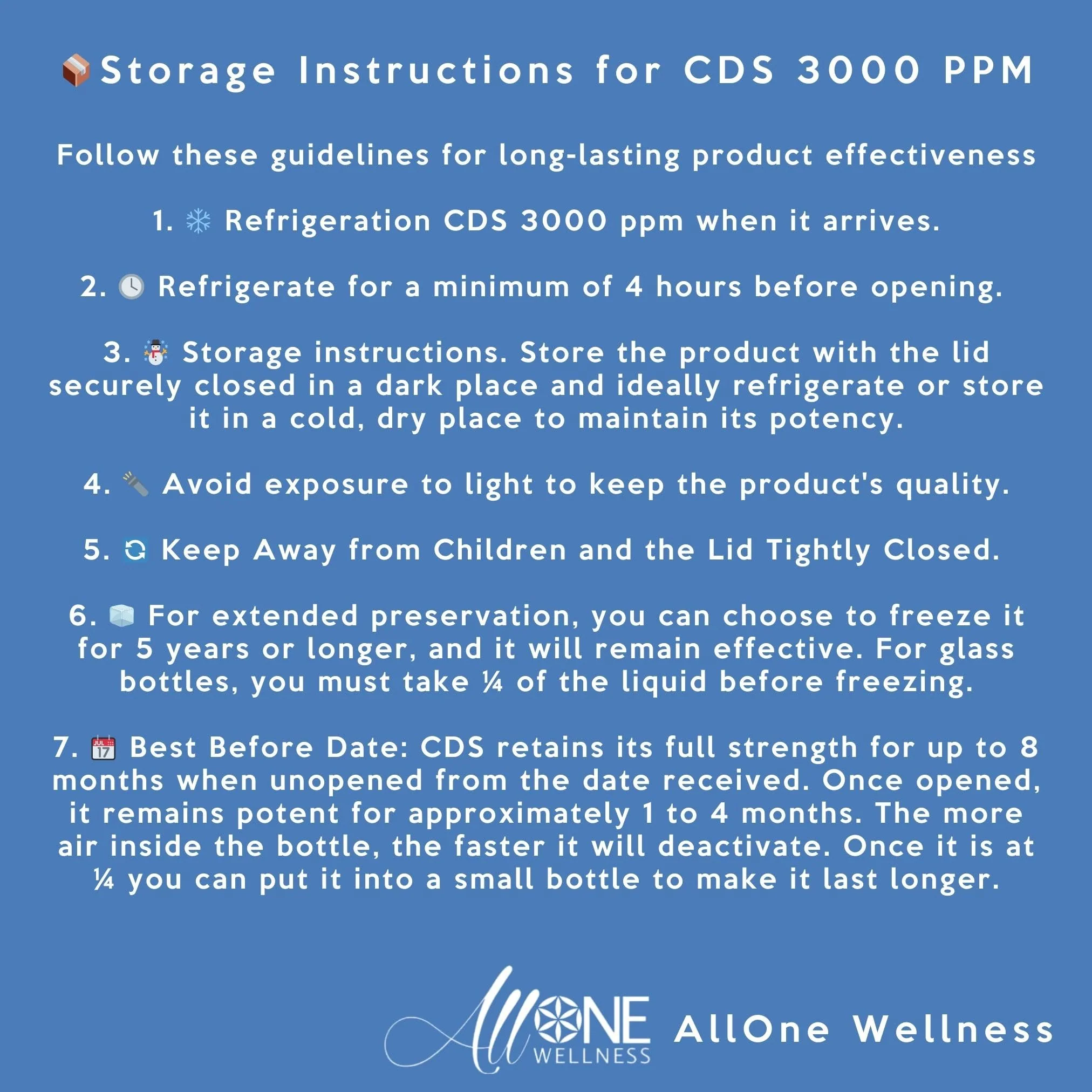 Pure Chlorine Dioxide Solution 3000 PPM - CDS 3000 PPM 4.2 oz Plastic Bottle CDS Solution Made in USA | Allone Wellness - Image 2