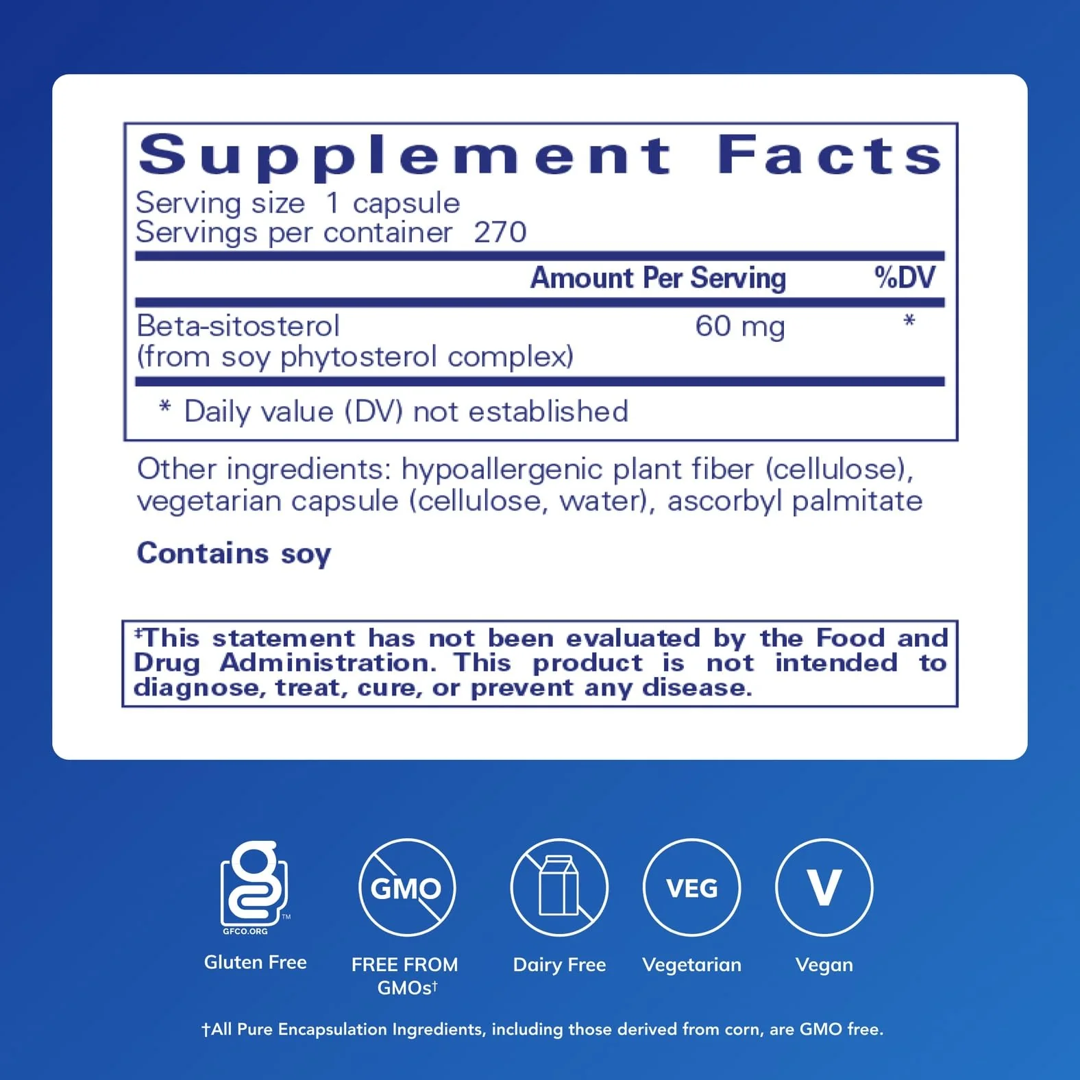 Pure Encapsulations Beta-Sitosterol | Supplement for Urinary Flow and Health* | 270 Capsules - Image 7